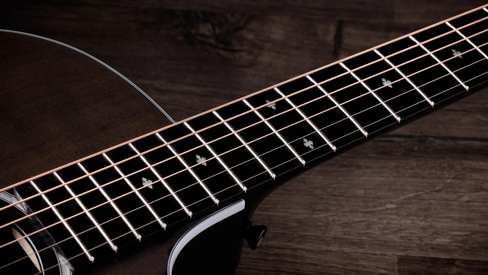 Taylor 214ce Plus Special Edition Electro Acoustic Guitar in Trans Grey - 214CE-GREY-Trans-Grey-Fingerboard.jpg