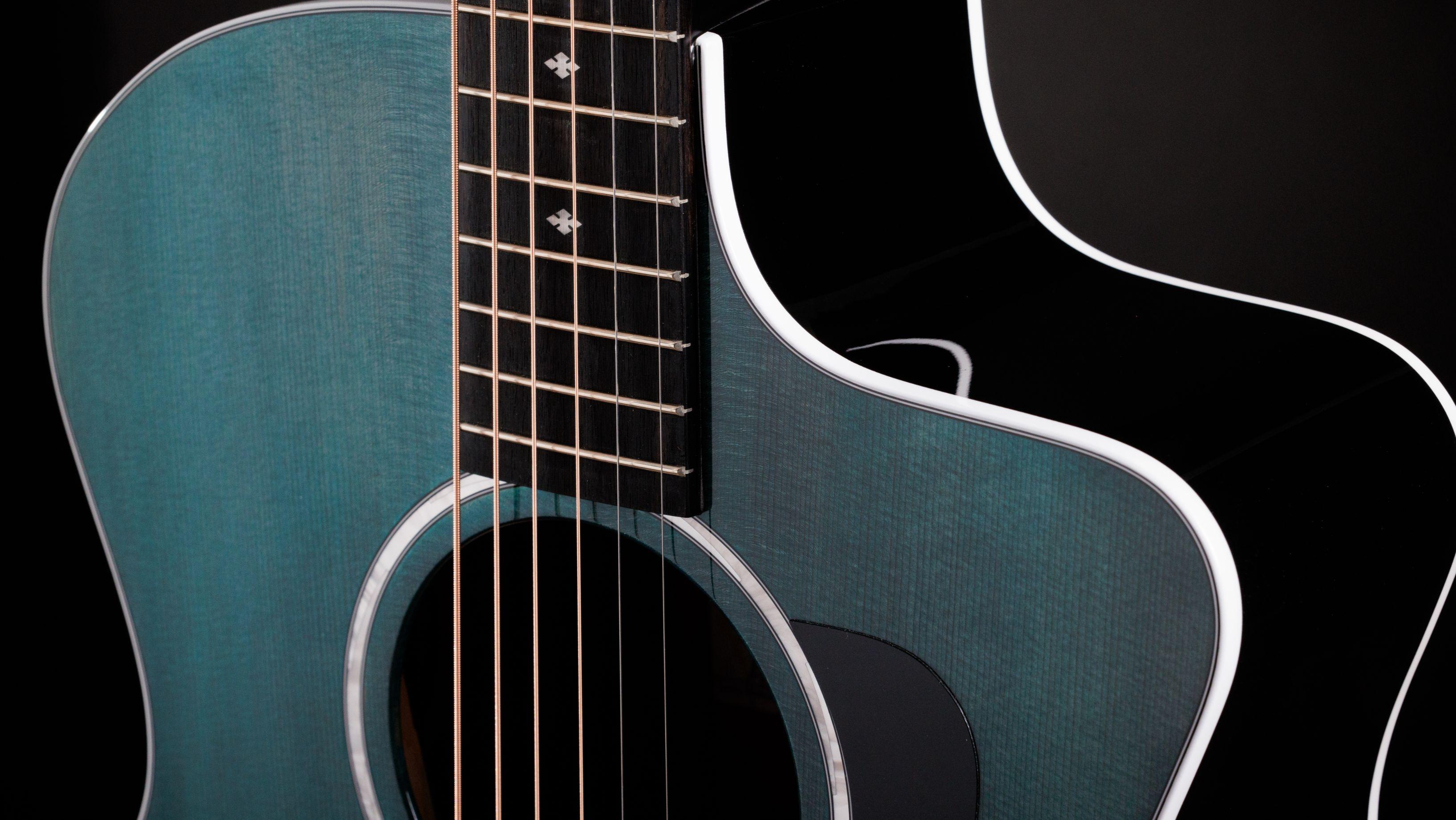 Taylor 214ce Special Edition Electro Acoustic Guitar In Trans Blue - 214CE-BLUE (5).jpg