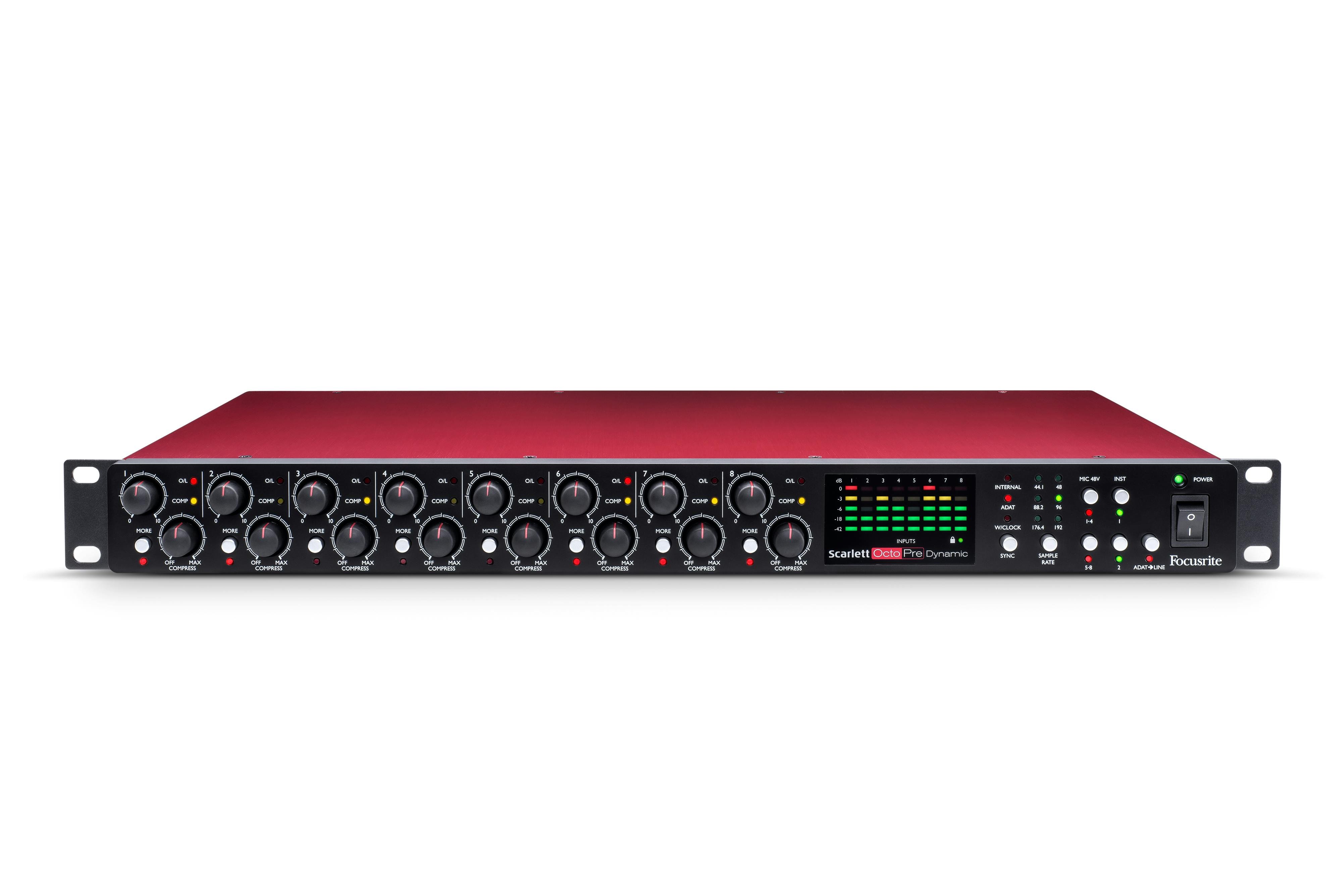 Focusrite Scarlett Octopre Dynamic Preamp Unit - 129498-Scarlett-OctoPre-Dynamic_Elevated.jpg