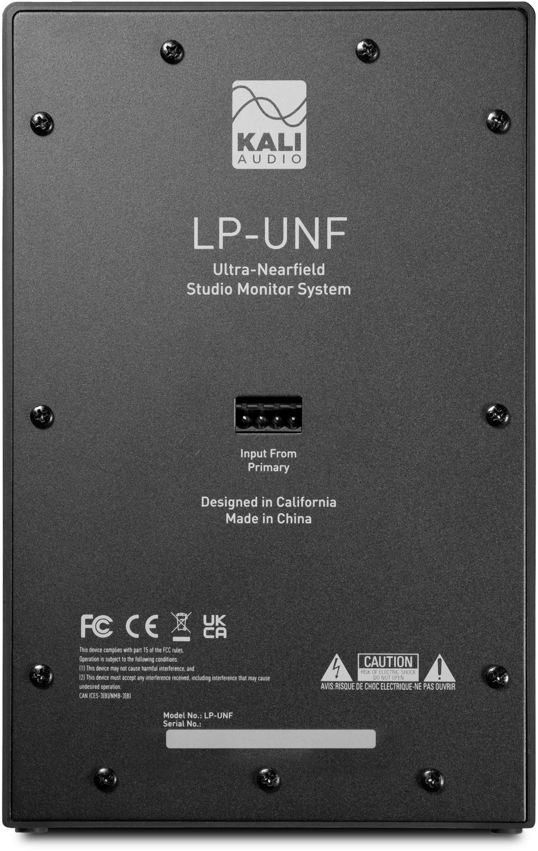 KALI 4 Inch 2-Way powered loudspeaker system withBluetooth (Pair of monitors) - LP-UNF-EU-Kali-Audio_LPUNFEU_Rear.jpg