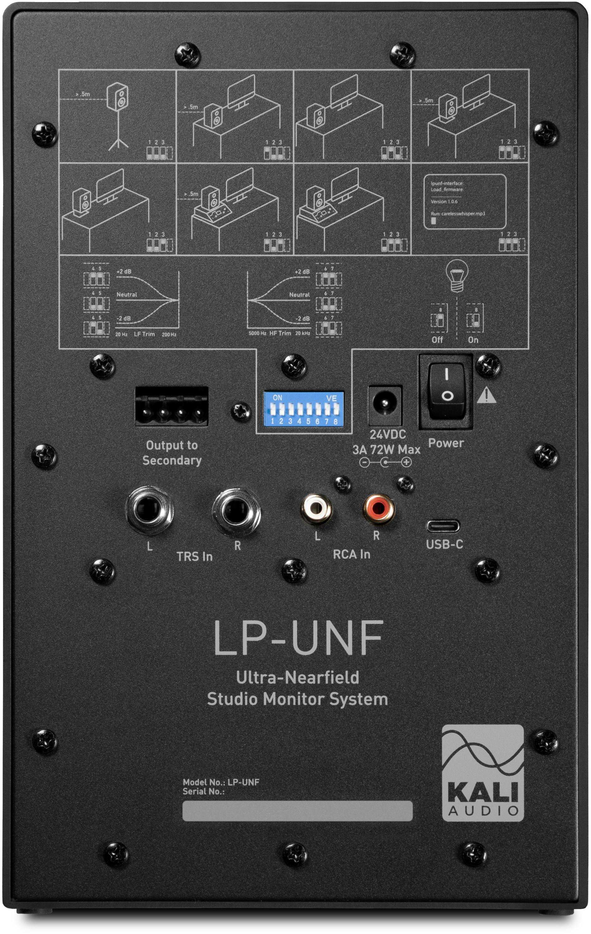 KALI 4 Inch 2-Way powered loudspeaker system withBluetooth (Pair of monitors) - LP-UNF-EU-Kali-Audio_LPUNFEU_Rear-2.jpg