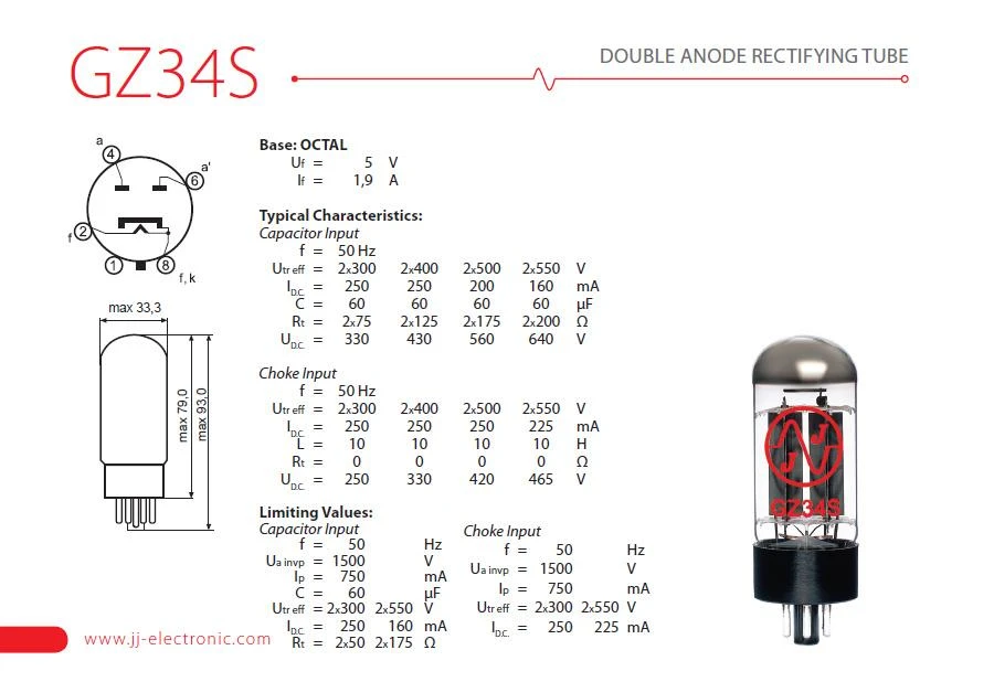 JJ Electronic 5AR4 - GZ34S Rectifier Tube - JJTGZ34 2.jpg