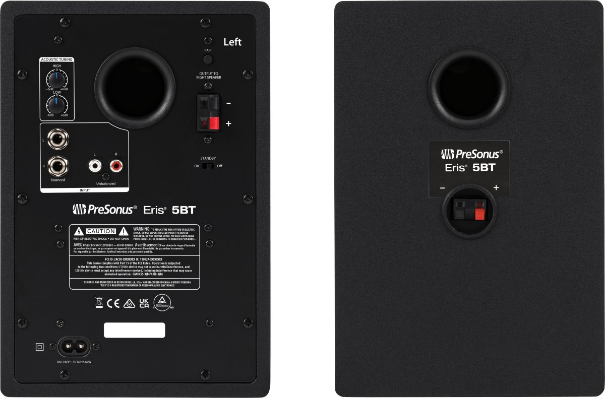PreSonus Eris 5BT in Black (2023 Version) - 2777506124-Presonus_Eris_5BT_in_Black_Rear.jpg