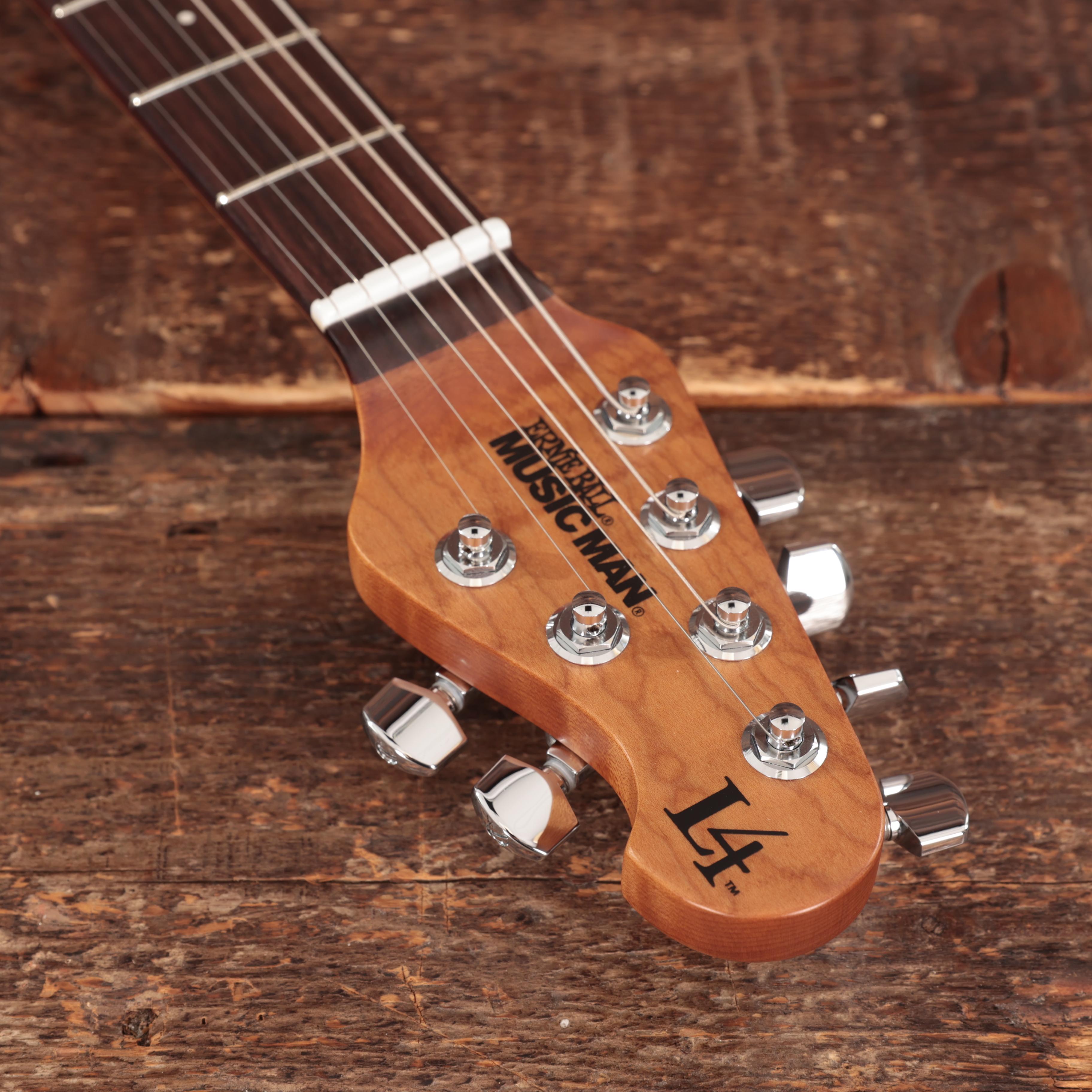 Music Man Luke 4 HH Electric Guitar, Black Sparkle - h05825 (14).JPG