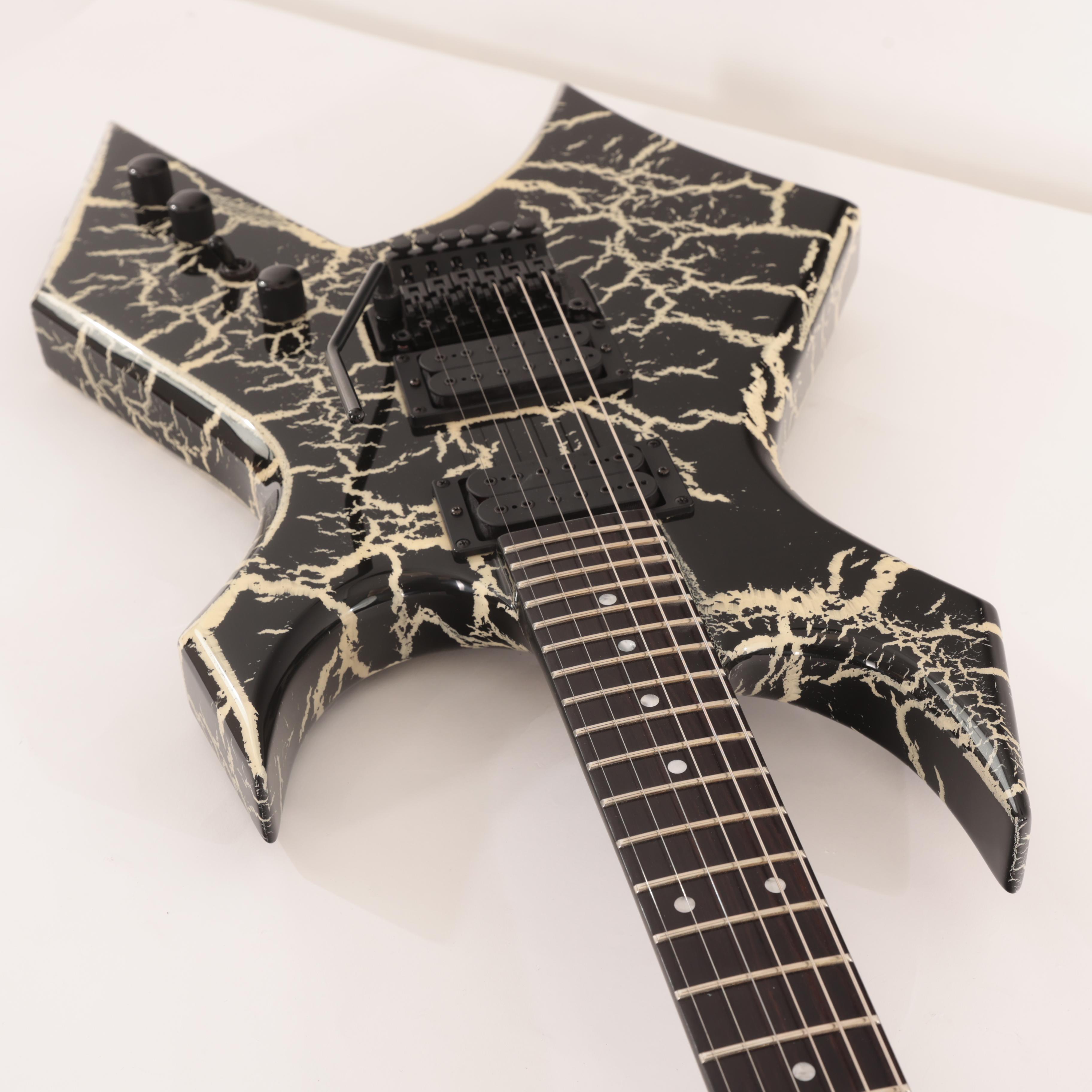 BC Rich Warlock Legacy Floyd Rose Guitar in Black Crackle - WARLEGACYNFGBC (9).jpg