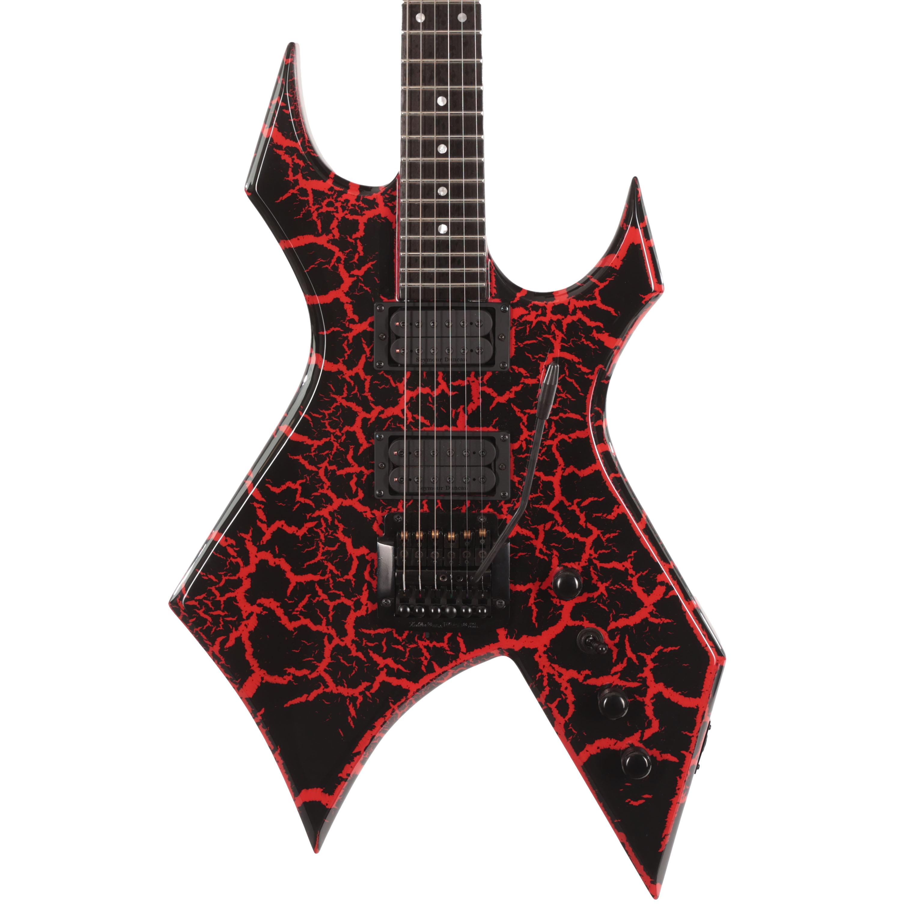 BC Rich Warlock Legacy with Kahler Trem Electric Guitar in Red Crackle - WARLEGACYNKRC (5).jpg