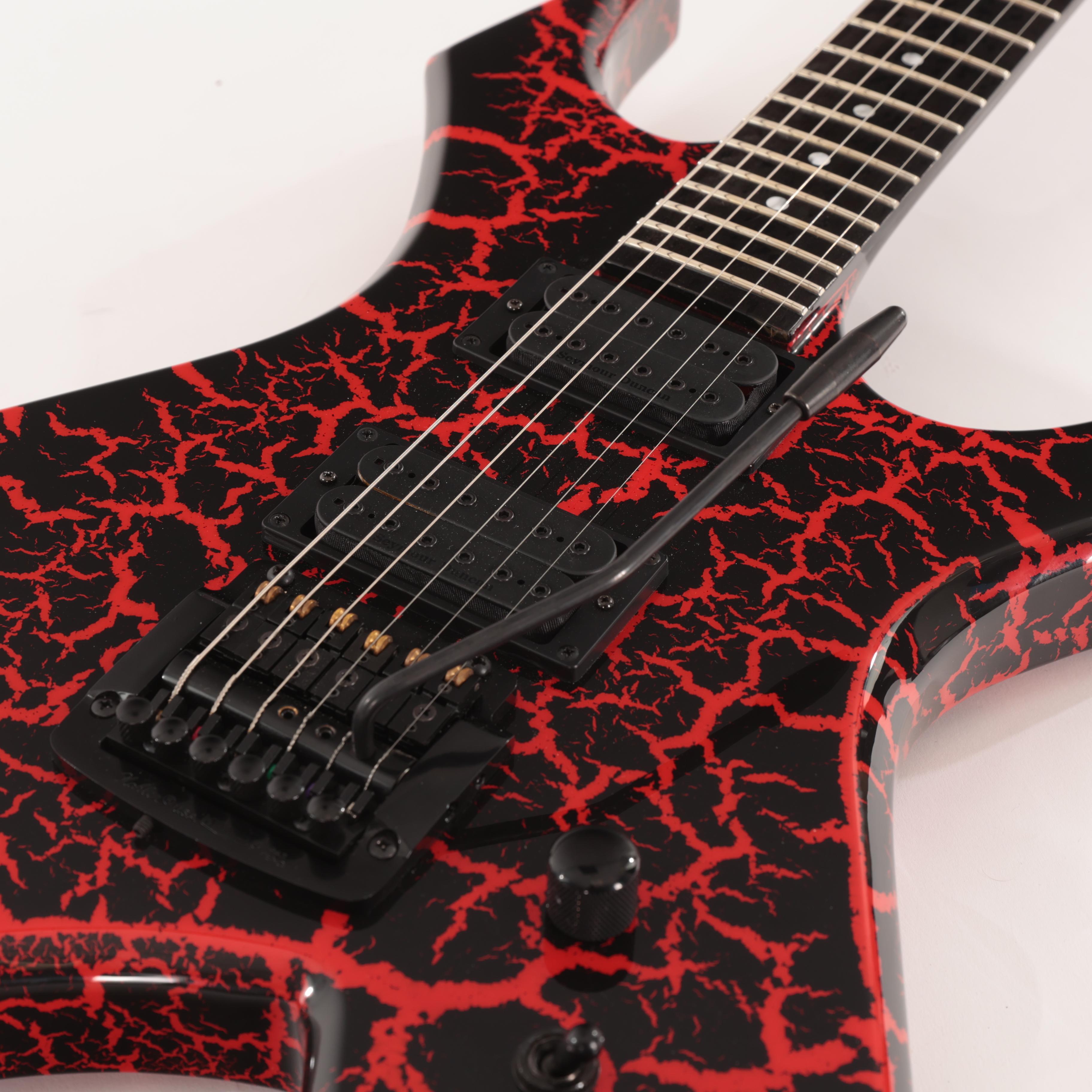 BC Rich Warlock Legacy with Kahler Trem Electric Guitar in Red Crackle - WARLEGACYNKRC (9).jpg