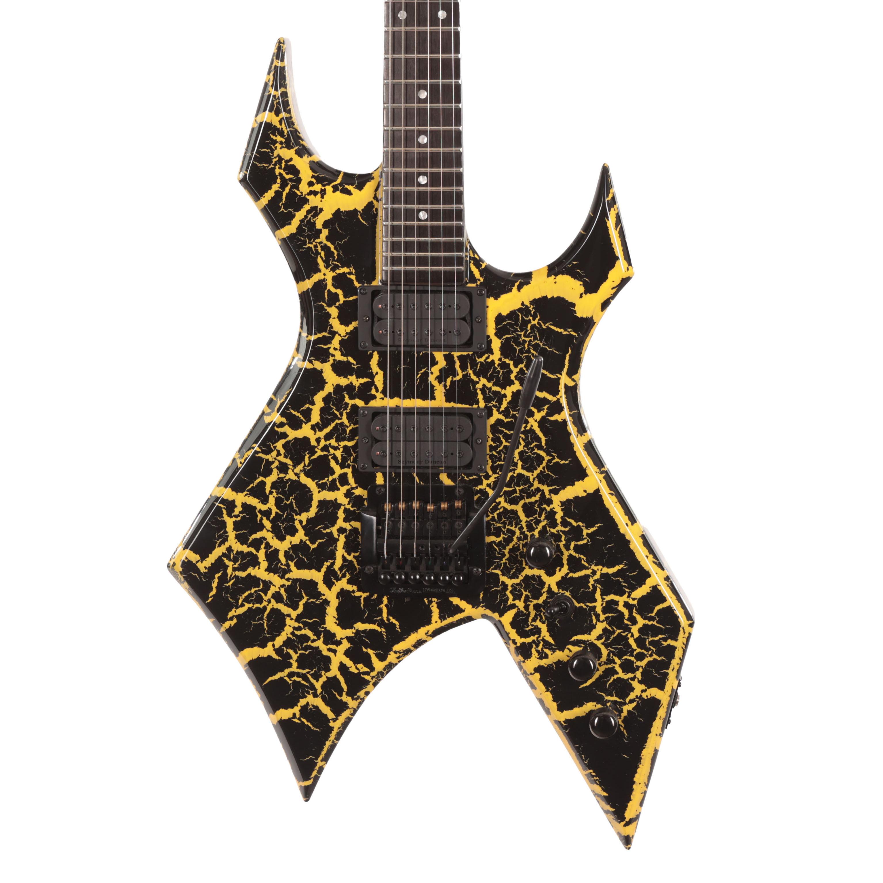 BC Rich Warlock Legacy with Kahler Trem Electric Guitar in Yellow Crackle - WARLEGACYNKYC (2).jpg