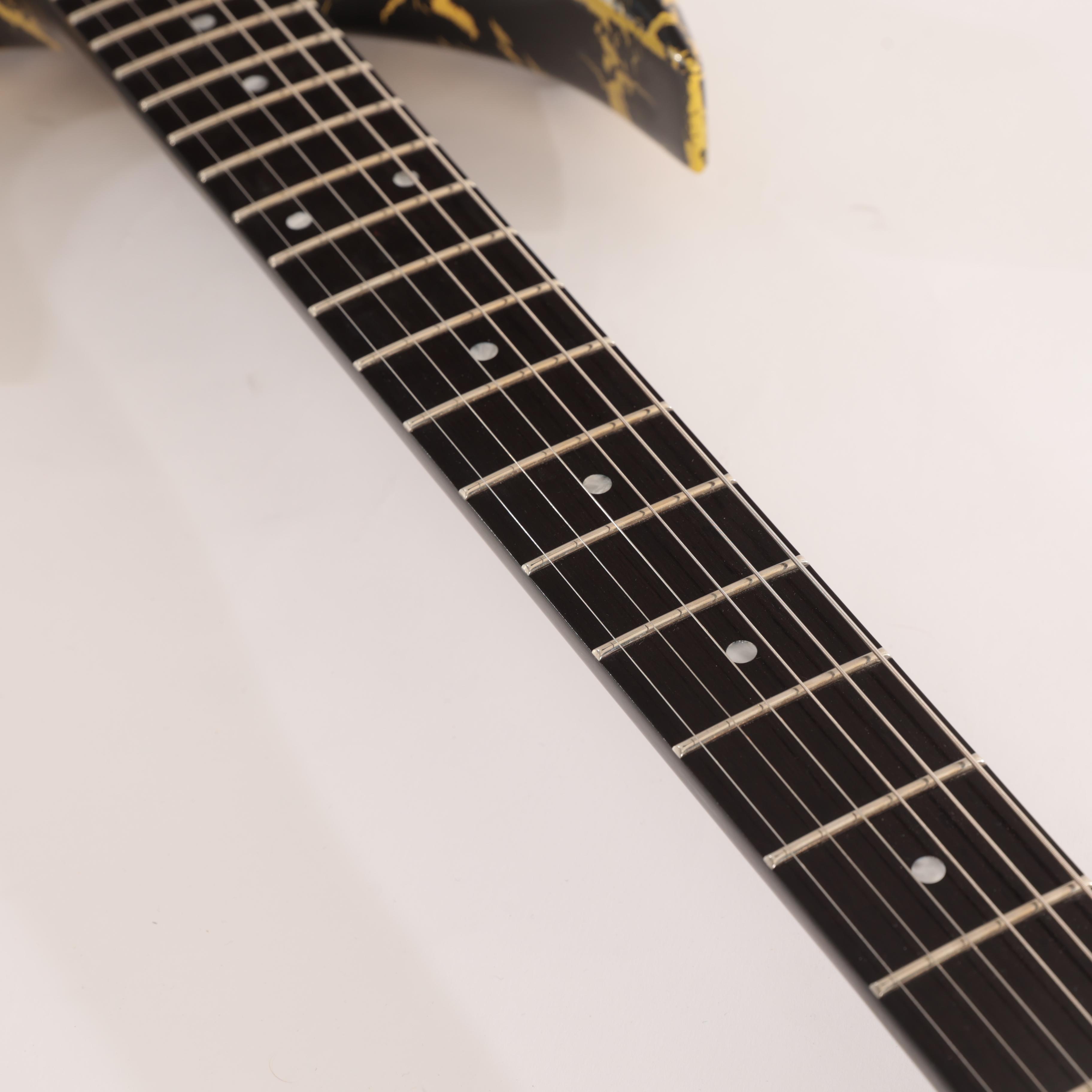 BC Rich Warlock Legacy with Kahler Trem Electric Guitar in Yellow Crackle - WARLEGACYNKYC (11).jpg