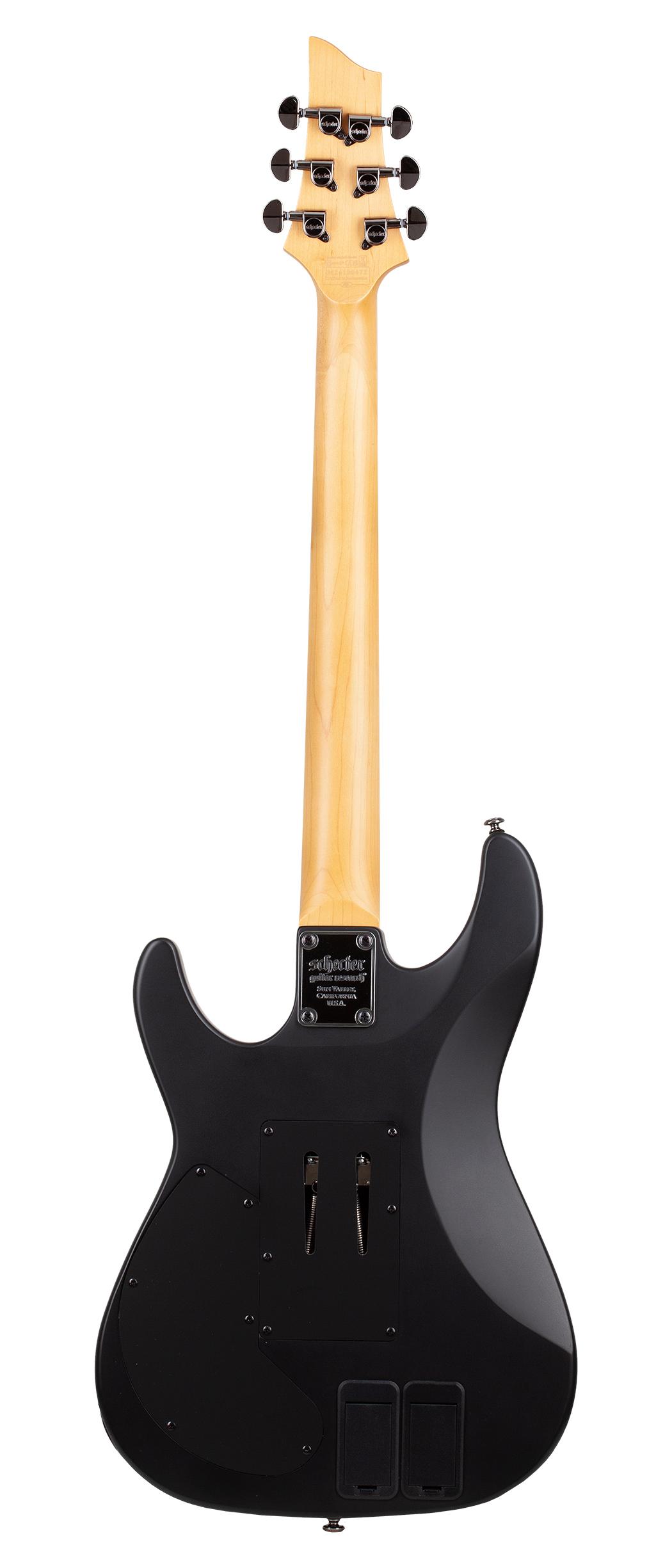 Schecter Demon 6 FR S Electric Guitar in Aged Black Satin with Floyd Rose - DEMON FR-S AGED BLACK SATIN  3669 FLAT copy.jpg