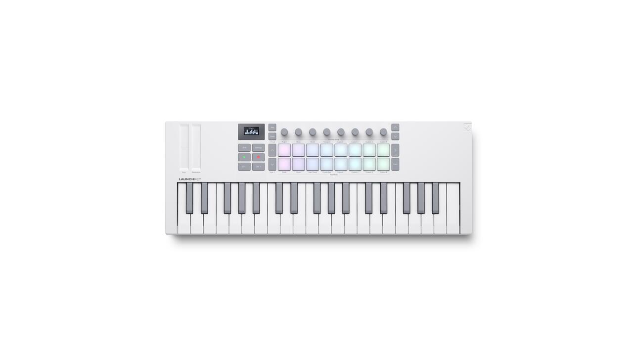 Novation Launchkey Mini 37 MK4 MIDI Keyboard & Controller in White - NOVLK37MIN4WHT (9).jpg