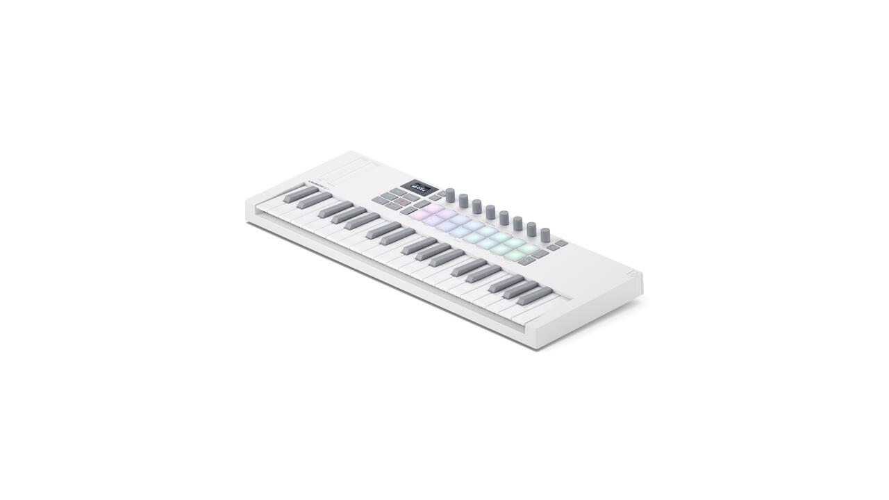Novation Launchkey Mini 37 MK4 MIDI Keyboard & Controller in White - NOVLK37MIN4WHT (3).jpg