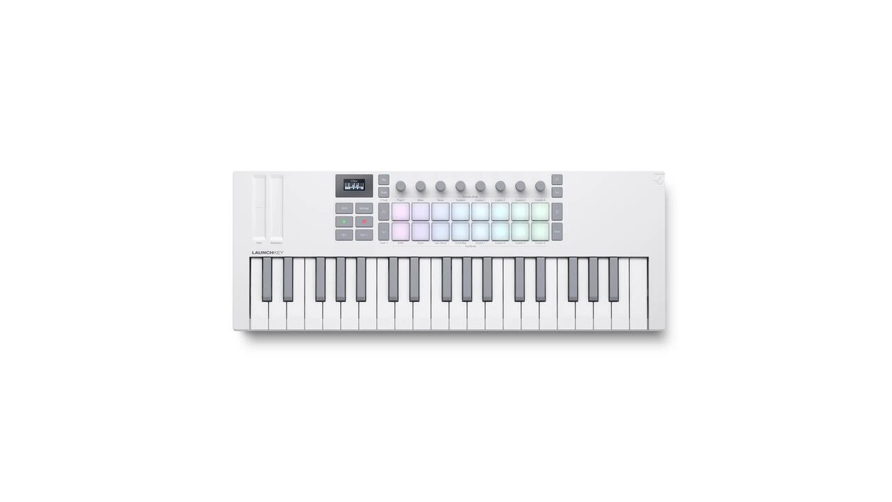 Novation Launchkey Mini 37 MK4 MIDI Keyboard & Controller in White - NOVLK37MIN4WHT (9).jpg