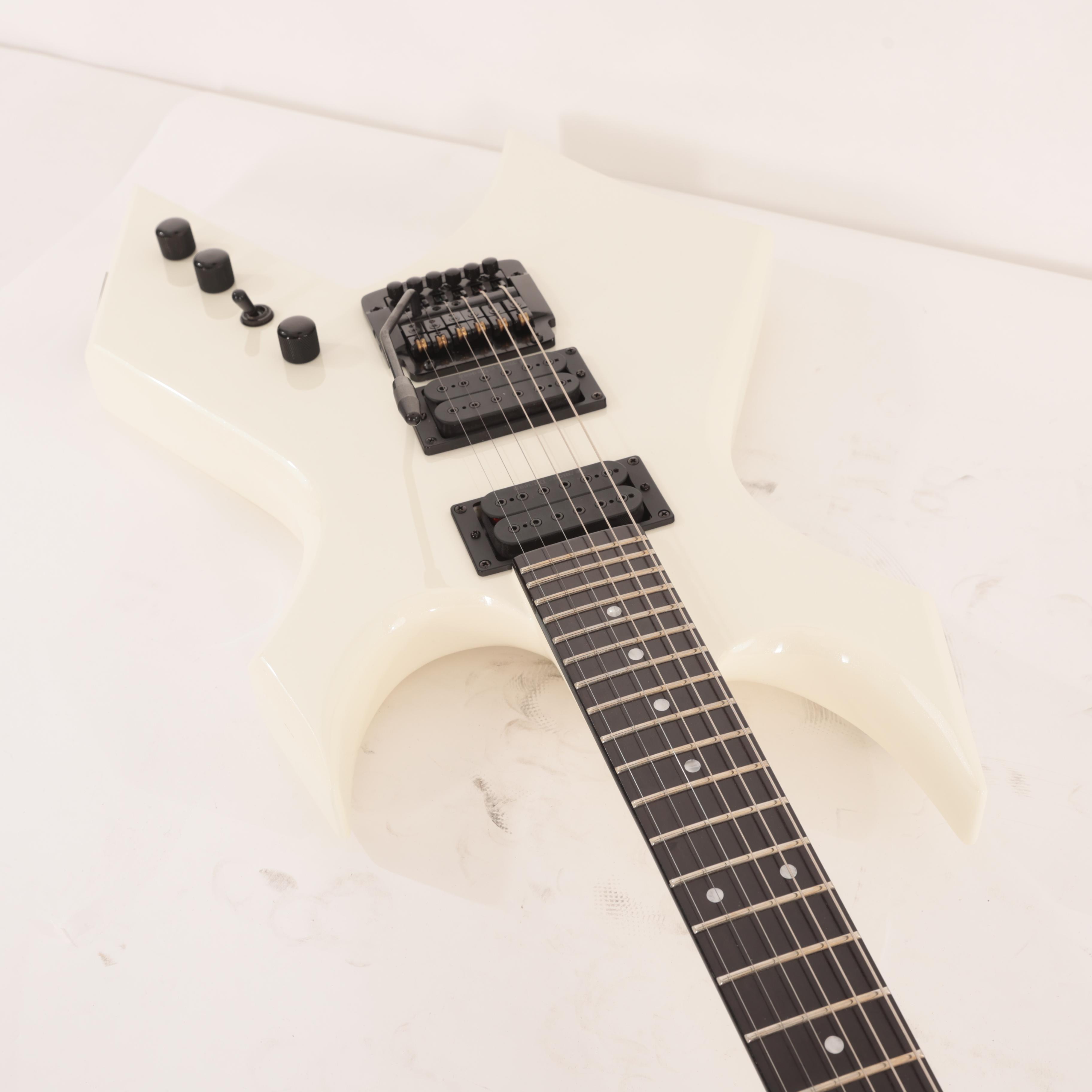 BC Rich Warlock Legacy with Kahler Trem Electric Guitar in Glitter Rock White  - WARLEGACYNKGR (10).jpg