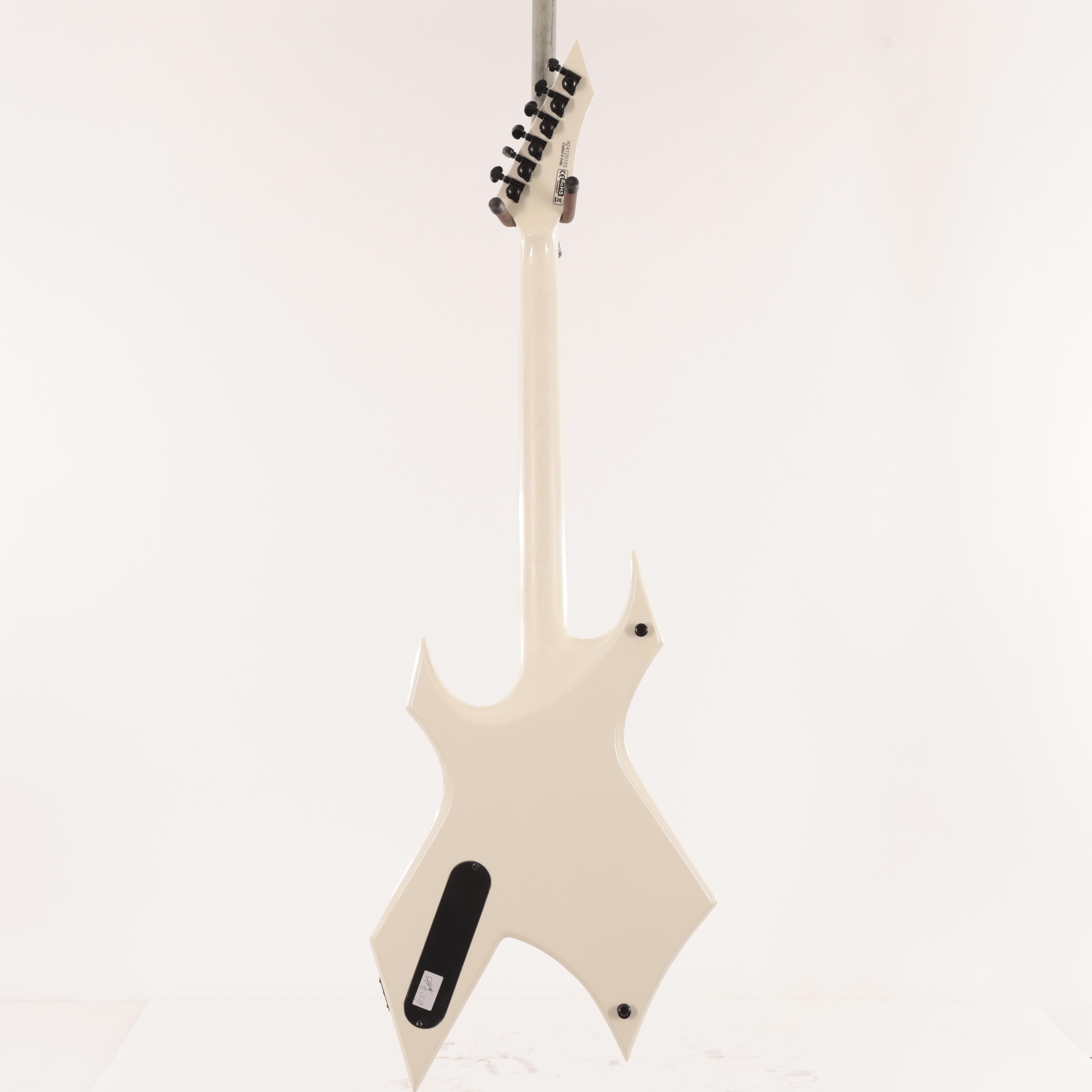 BC Rich Warlock Legacy with Kahler Trem Electric Guitar in Glitter Rock White  - WARLEGACYNKGR (4).jpg