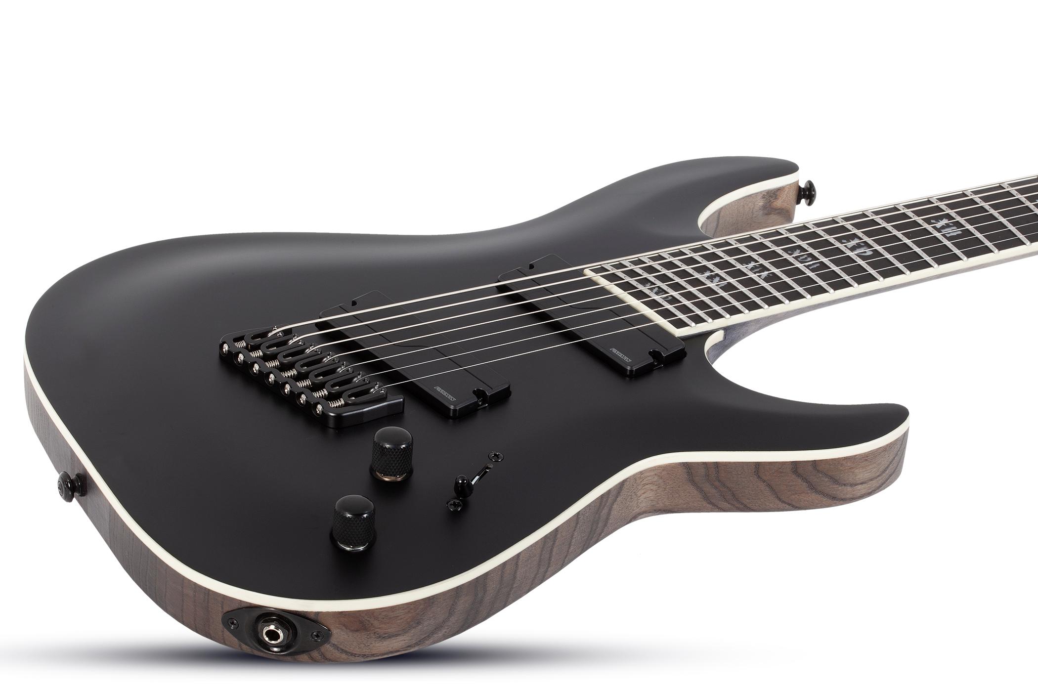 Schecter C-7 SLS Elite Multi-Scale Evil Twin Electric Guitar in Satin Black - C-7 MULTISCALE SLS ELITE EVIL TWIN 1336 MF TILT copy.jpg