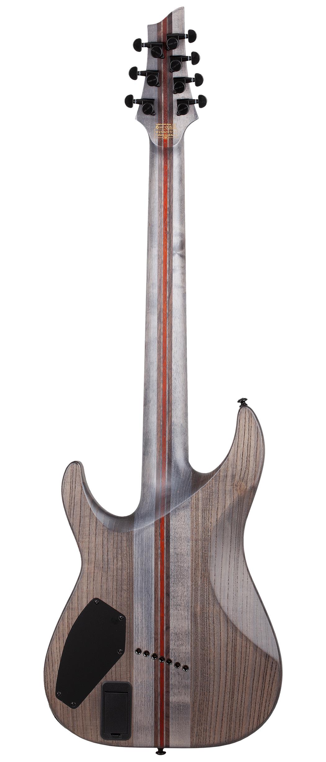 Schecter C-7 SLS Elite Multi-Scale Evil Twin Electric Guitar in Satin Black - C-7 MULTISCALE SLS ELITE EVIL TWIN 1336 BACK FLAT copy.jpg