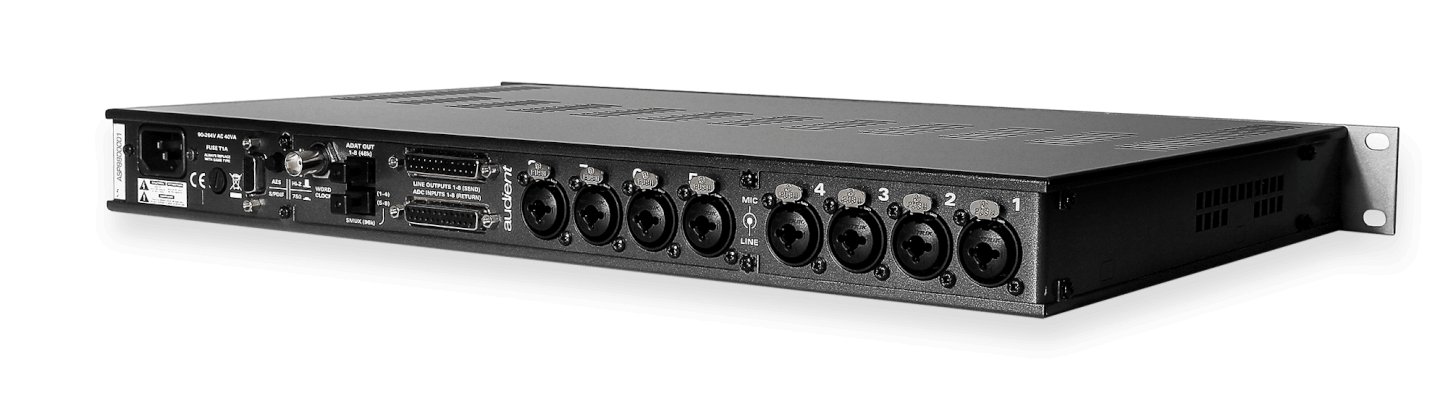 Audient ASP880 - 8 Channel Variable Input Impedance Mic Preamp - ASP880-ASP880-Rear-3Qtr-Transparent-1.jpg