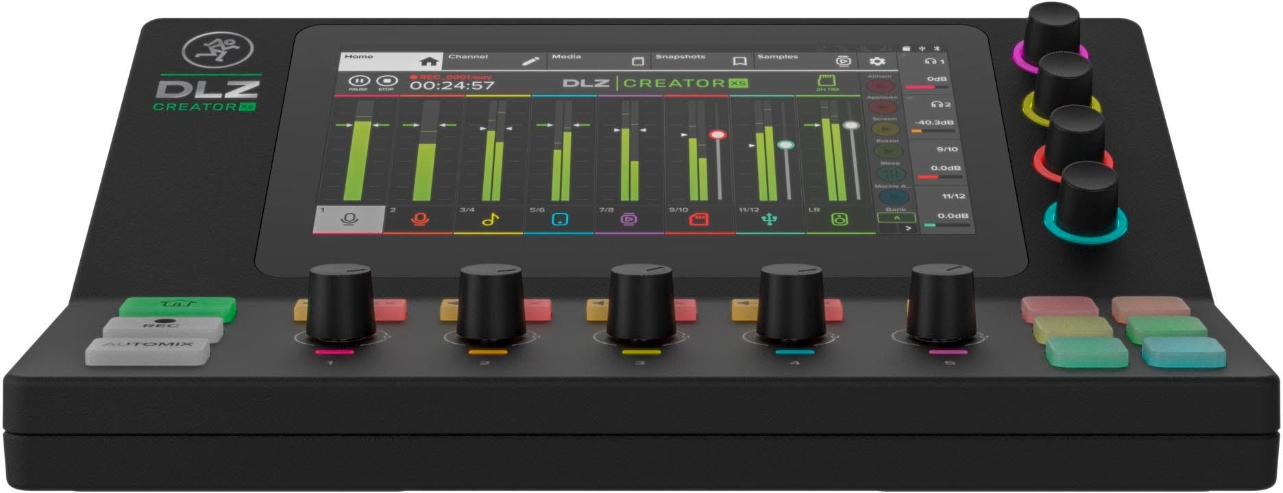 Mackie DLZ Creator XS Podcast Studio Mixer - 2055428-03-DLZ-CreatorXS_Angle.jpg