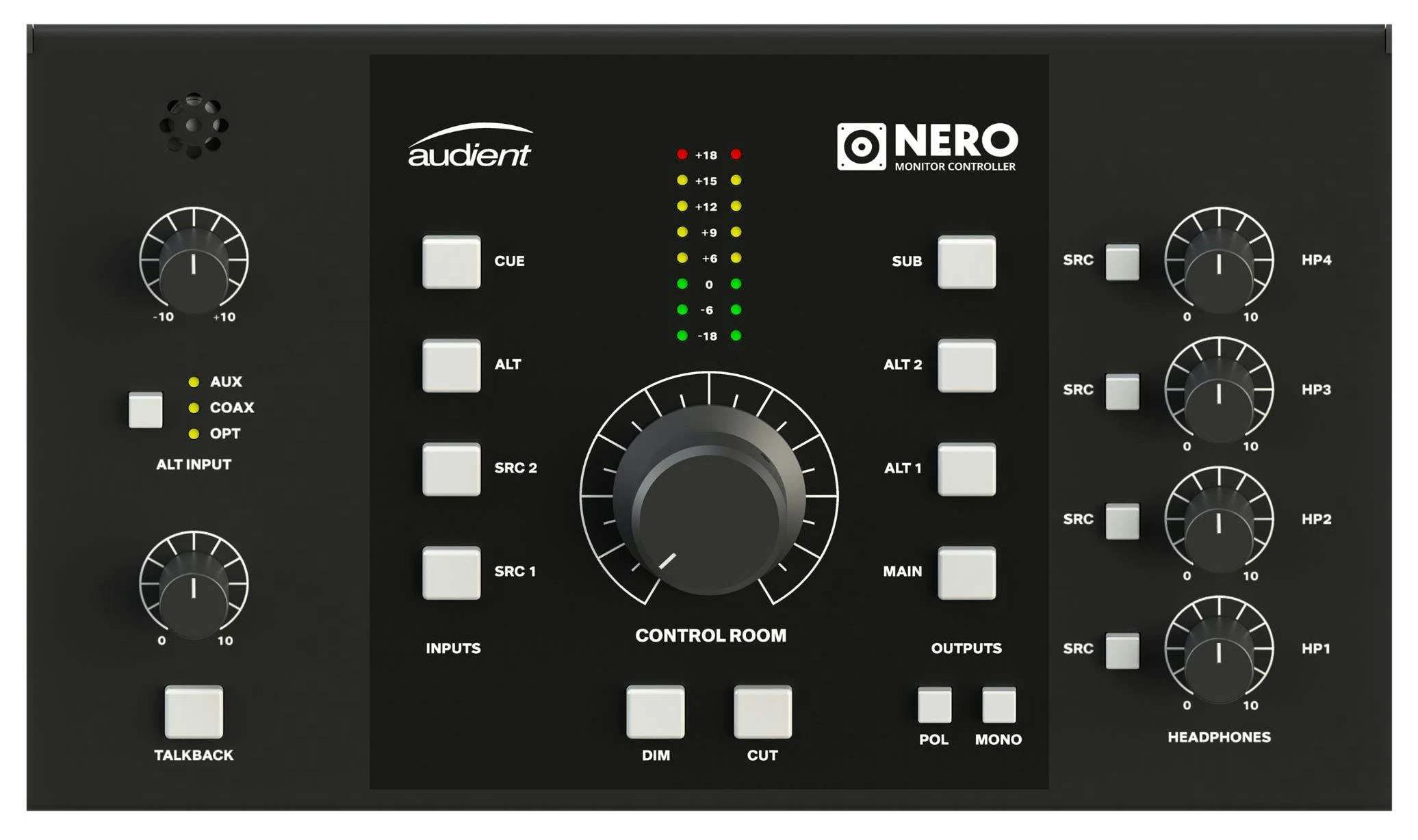 Audient NERO Monitor Controller & Headphone Amp with Talkback - 333550-333520-NERO Top.jpg