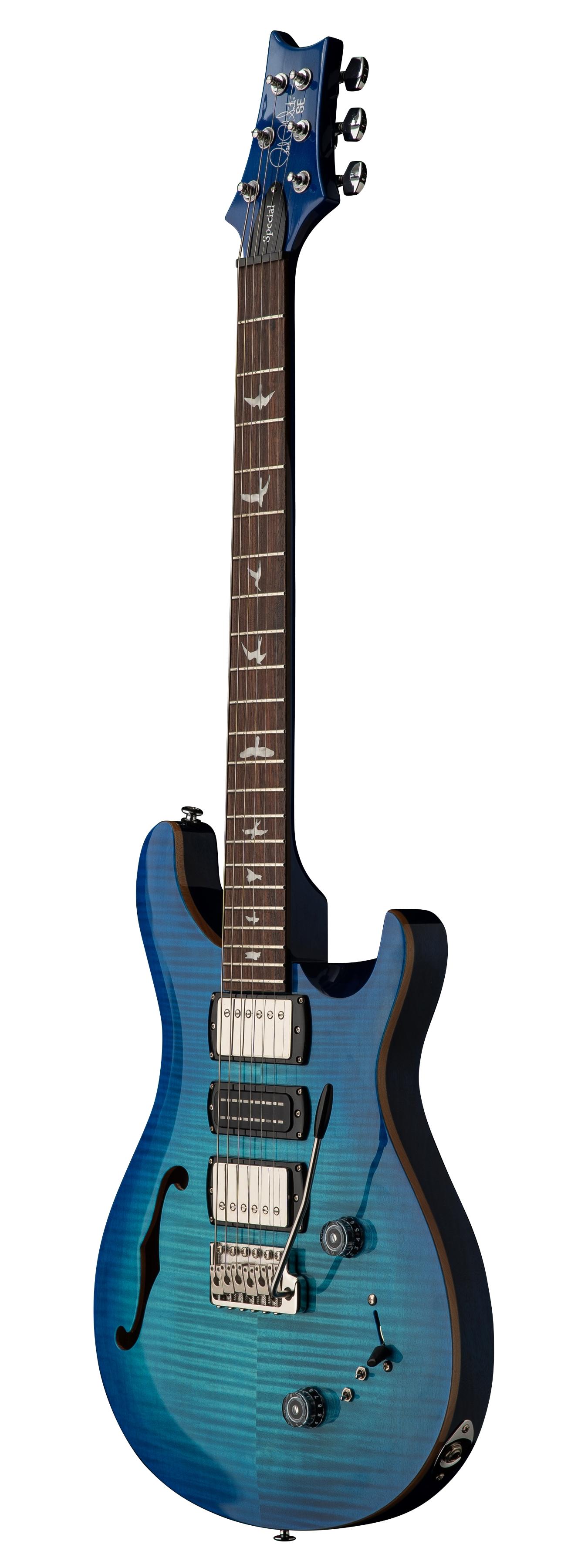 PRS SE Special Semi-Hollow Electric Guitar in Lake Blue - SE Special Semi-Hollow Lake Blue_3quarter.jpg