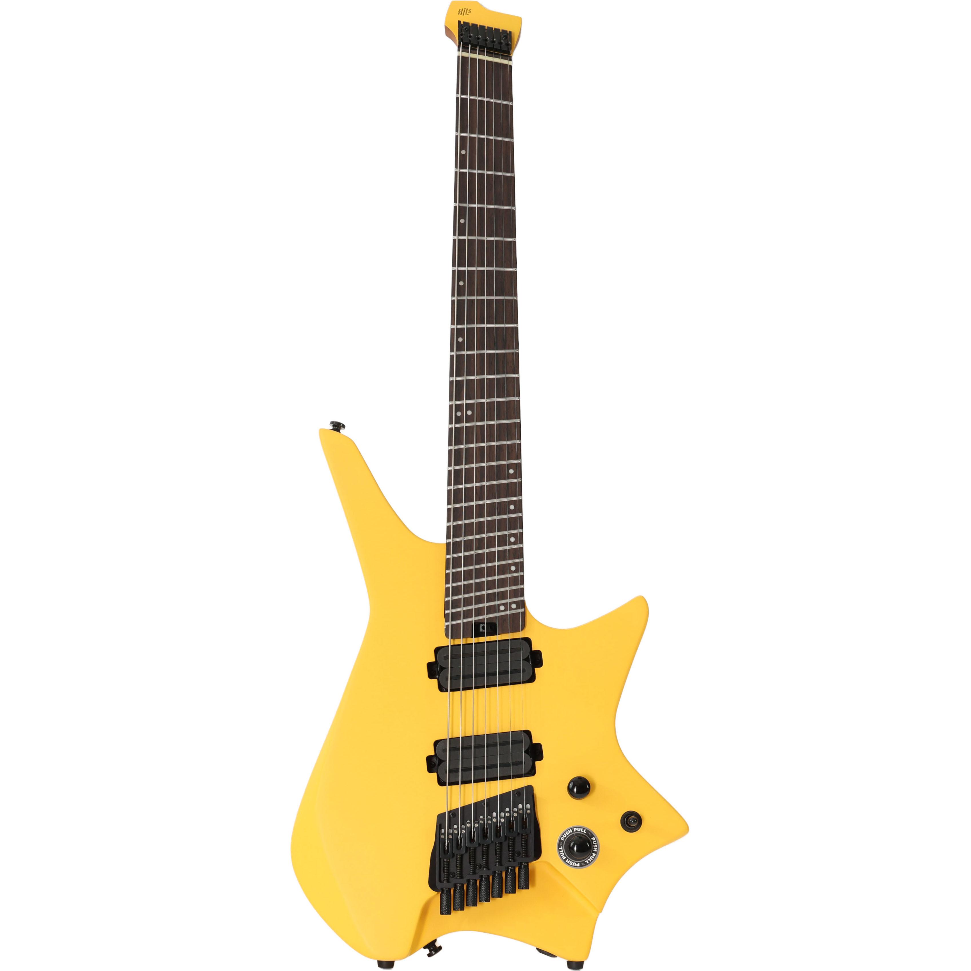 HILS HZ7 Headless Multi-Scale 7-String Electric Guitar in Honey Yellow - HZ7HY-Photo-Front.jpg