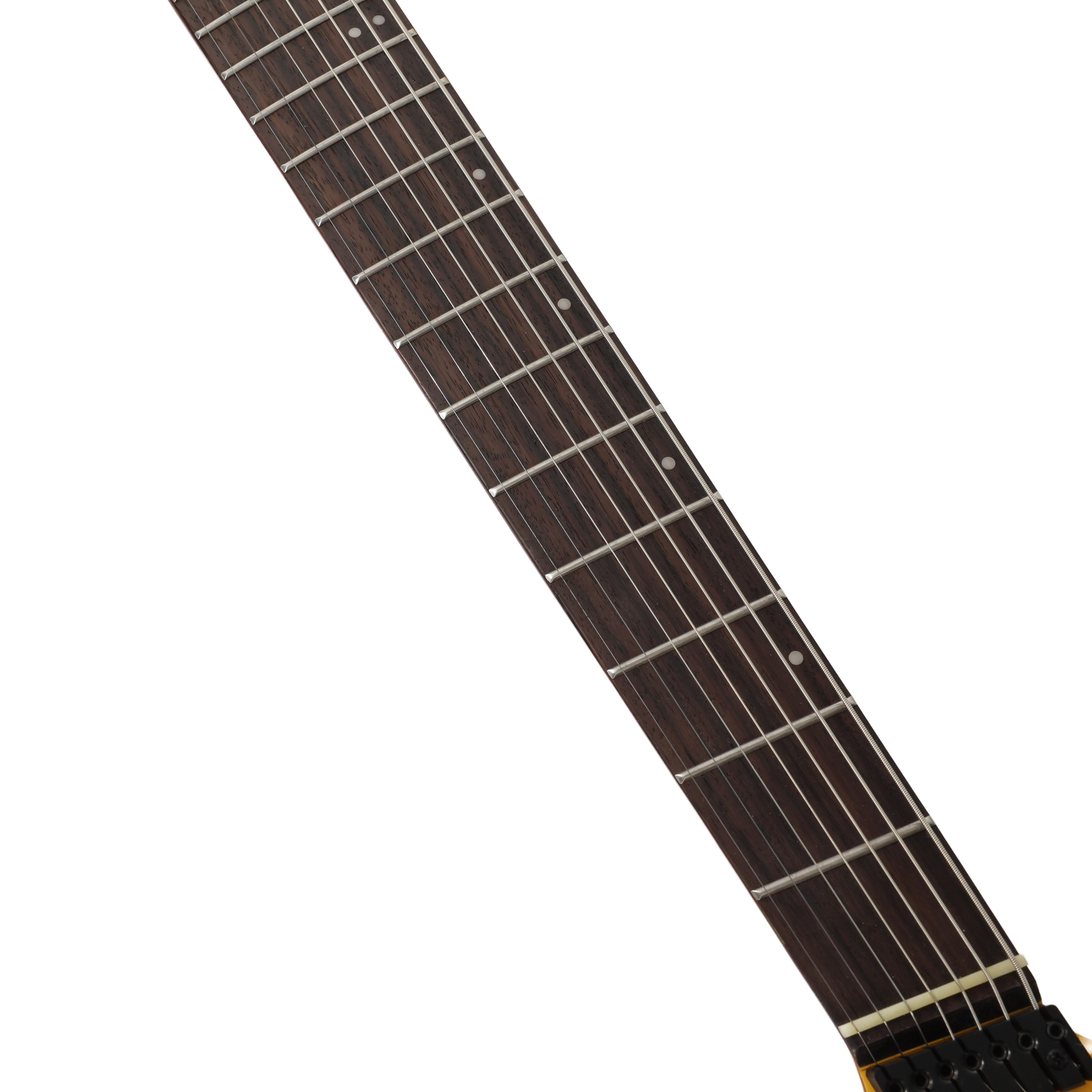 HILS NEXT HZ7 Multi-Scale 7-String Headless Electric Guitar in Satin Honey Yellow - HZ7HY-Photo-Fingerboard.jpg
