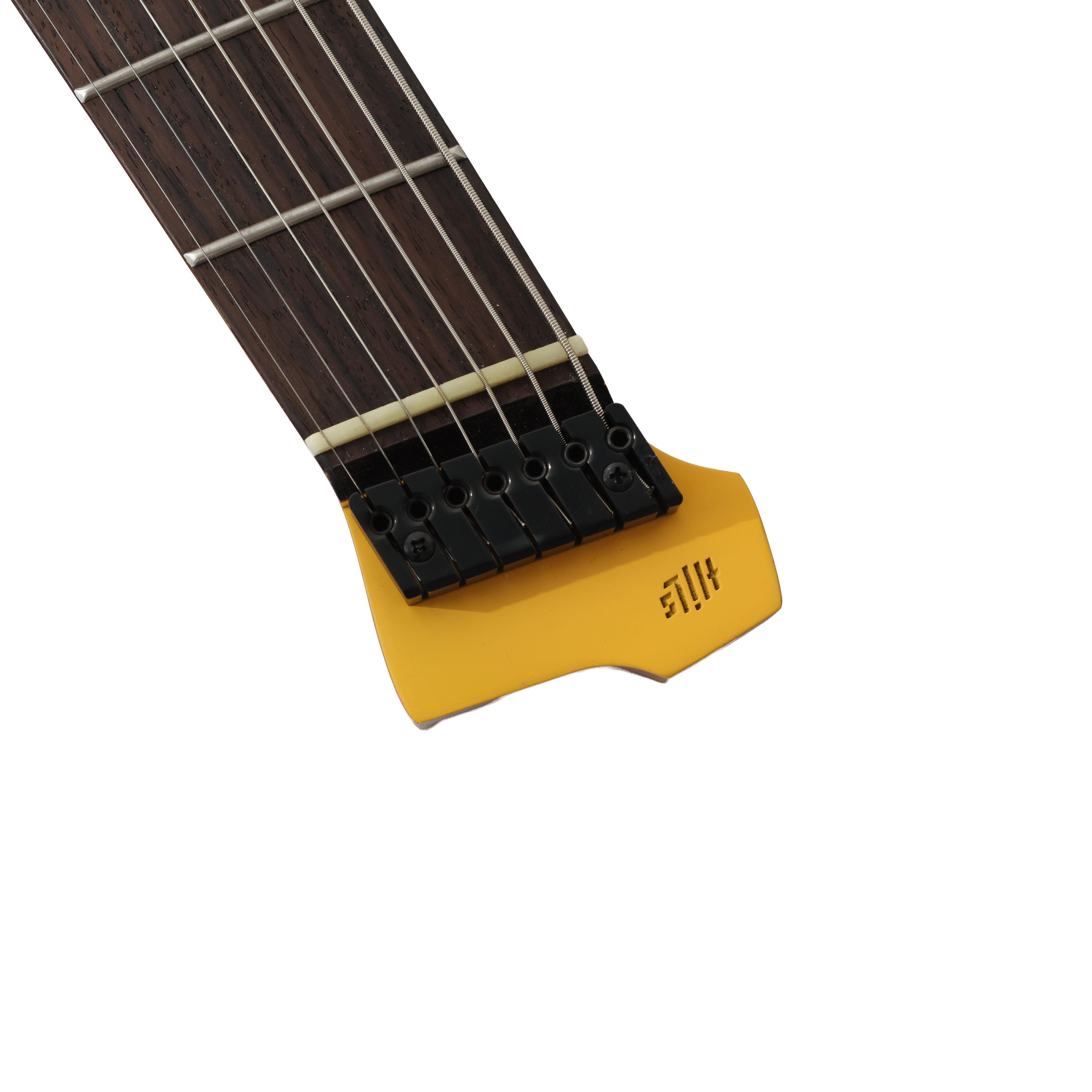 HILS NEXT HZ7 Multi-Scale 7-String Headless Electric Guitar in Satin Honey Yellow - HZ7HY-Photo-Nut.jpg
