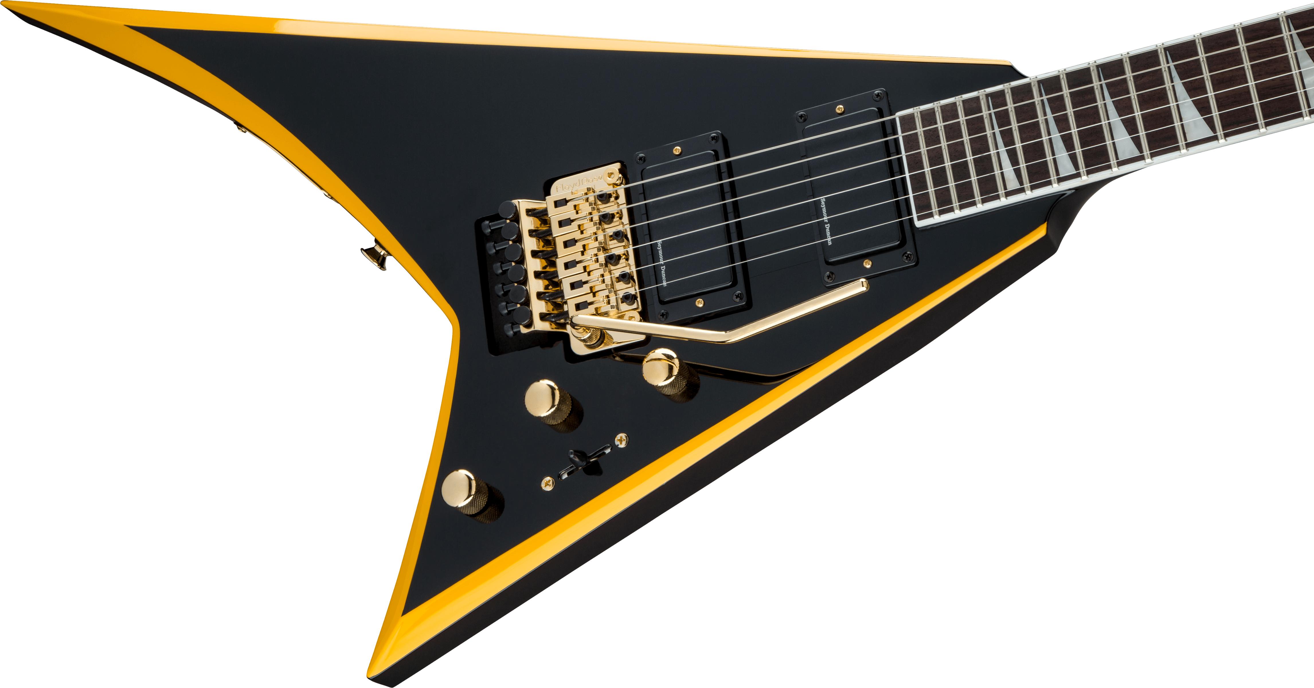 Jackson X Series Rhoads RRX24 Electric Guitar in Black With Yellow Bevels - 2913636598_gtr_cntbdyright_001_nr.jpg