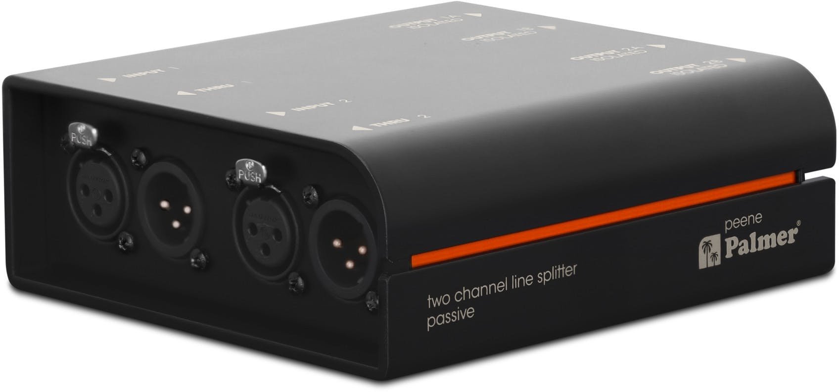 Palmer PEENE Passive 2-Channel Line Splitter - PEENE-Palmer_PEENE_Passove_2_Channel_Line_Splitter_front_tilt.jpg
