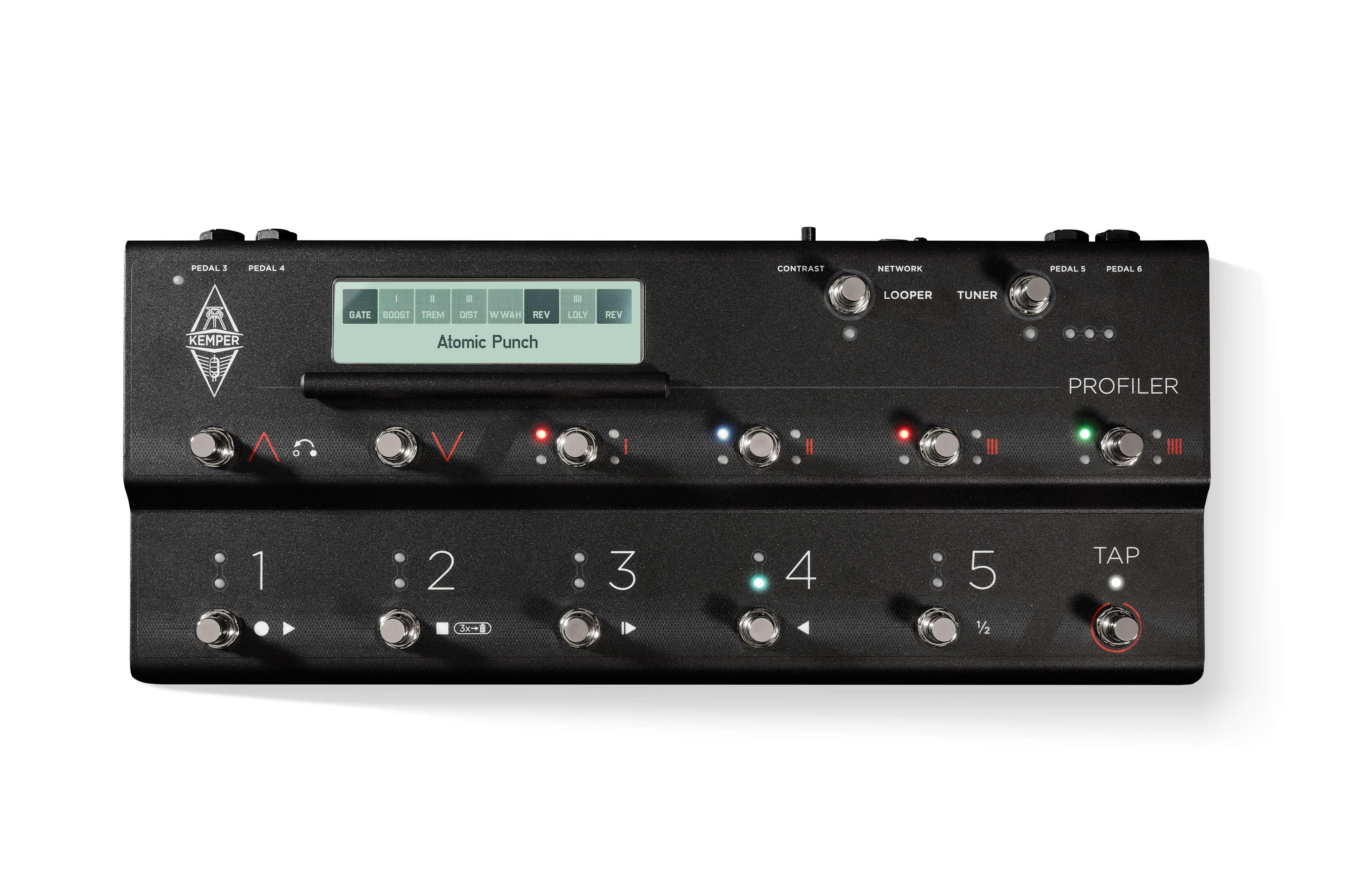 Kemper Profiling Amp Rackmount in Black With Remote Footswitch Set