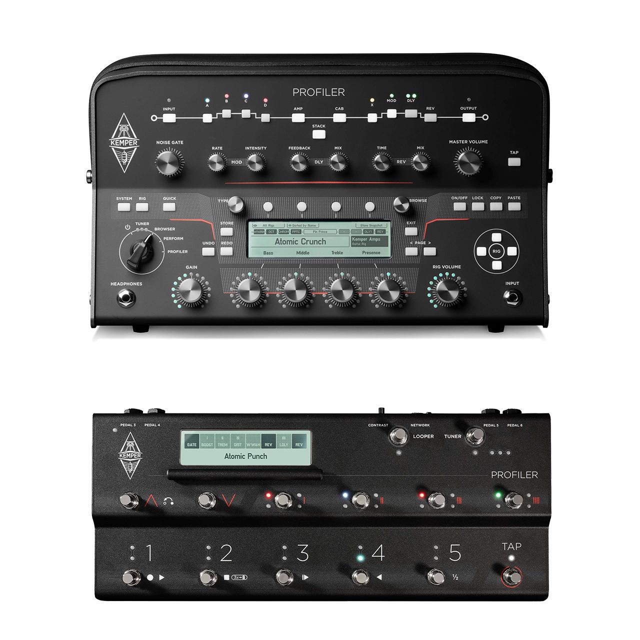 Kemper Profiling Amp Head in Black With Remote Footswitch Set (Non