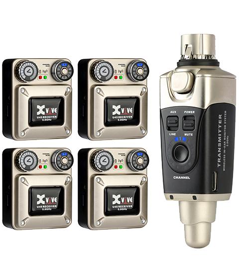 XVIVE U45R4 - 5.8 GHZ WIRELESS IN EAR MONITOR SYSTEM WITH FOUR RECEIVERS - XU45R4 (1).jpg