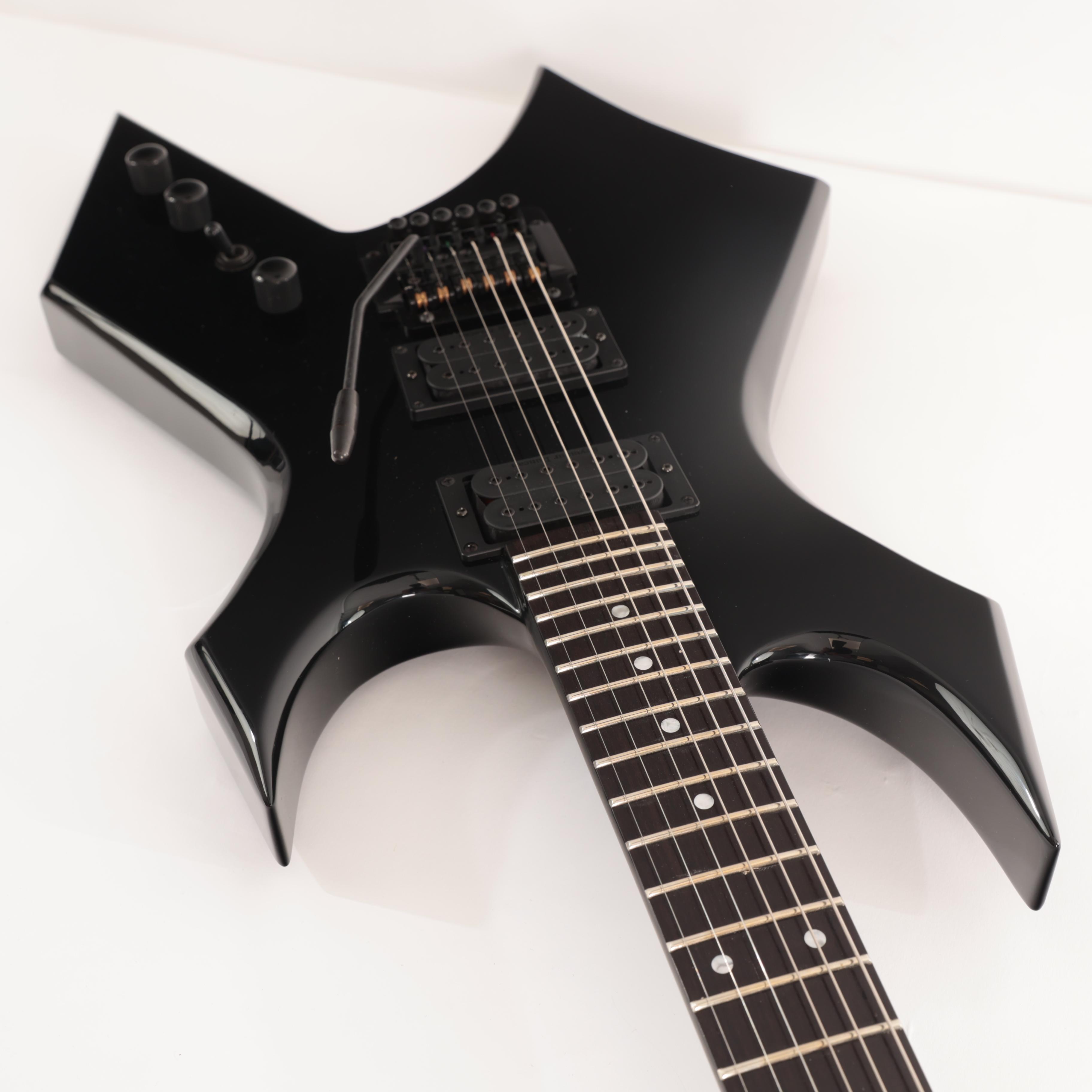 BC Rich Warlock Legacy with Kahler Trem Electric Guitar in Black - WARLEGACYNKBK (8).jpg