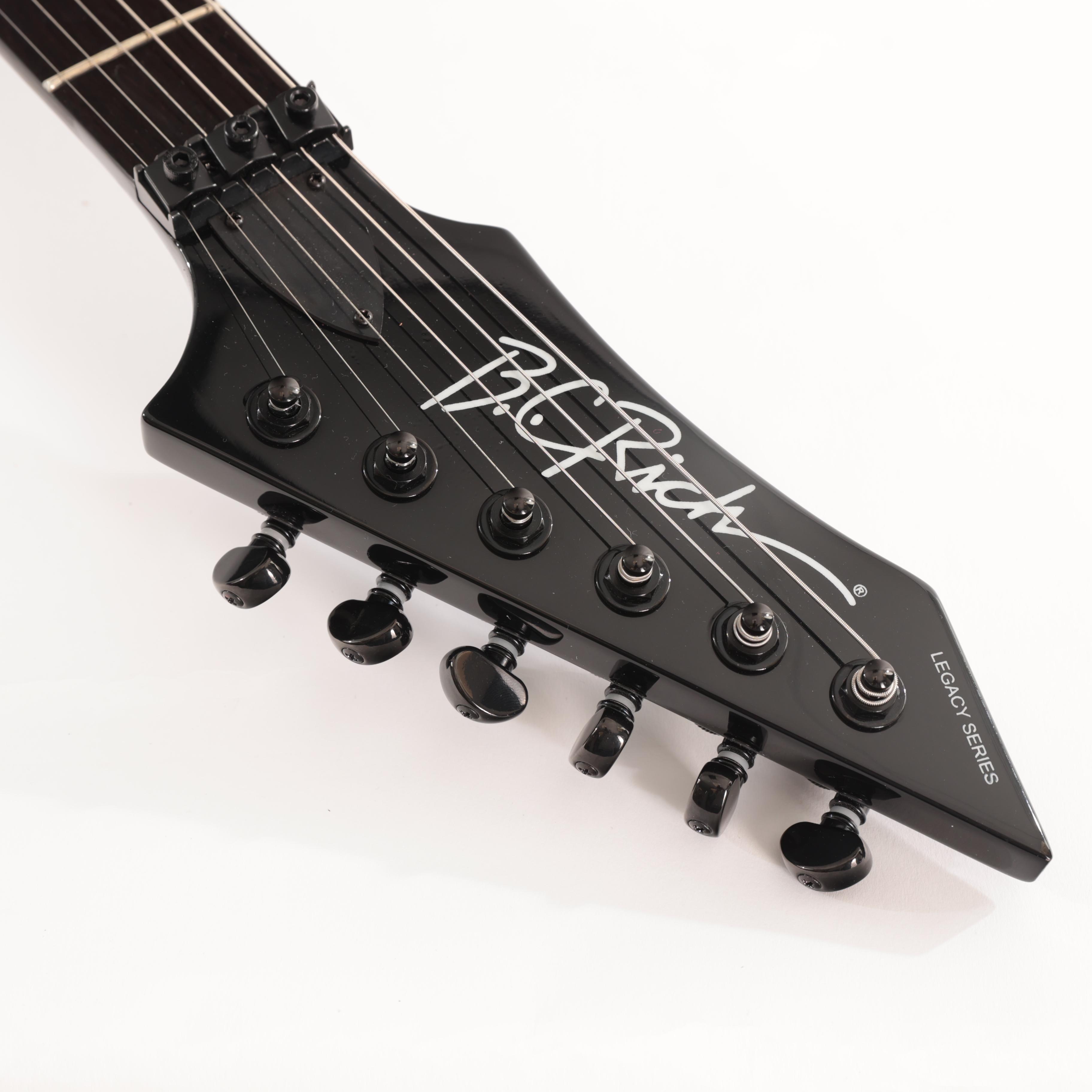 BC Rich Warlock Legacy with Kahler Trem Electric Guitar in Black - WARLEGACYNKBK (11).jpg