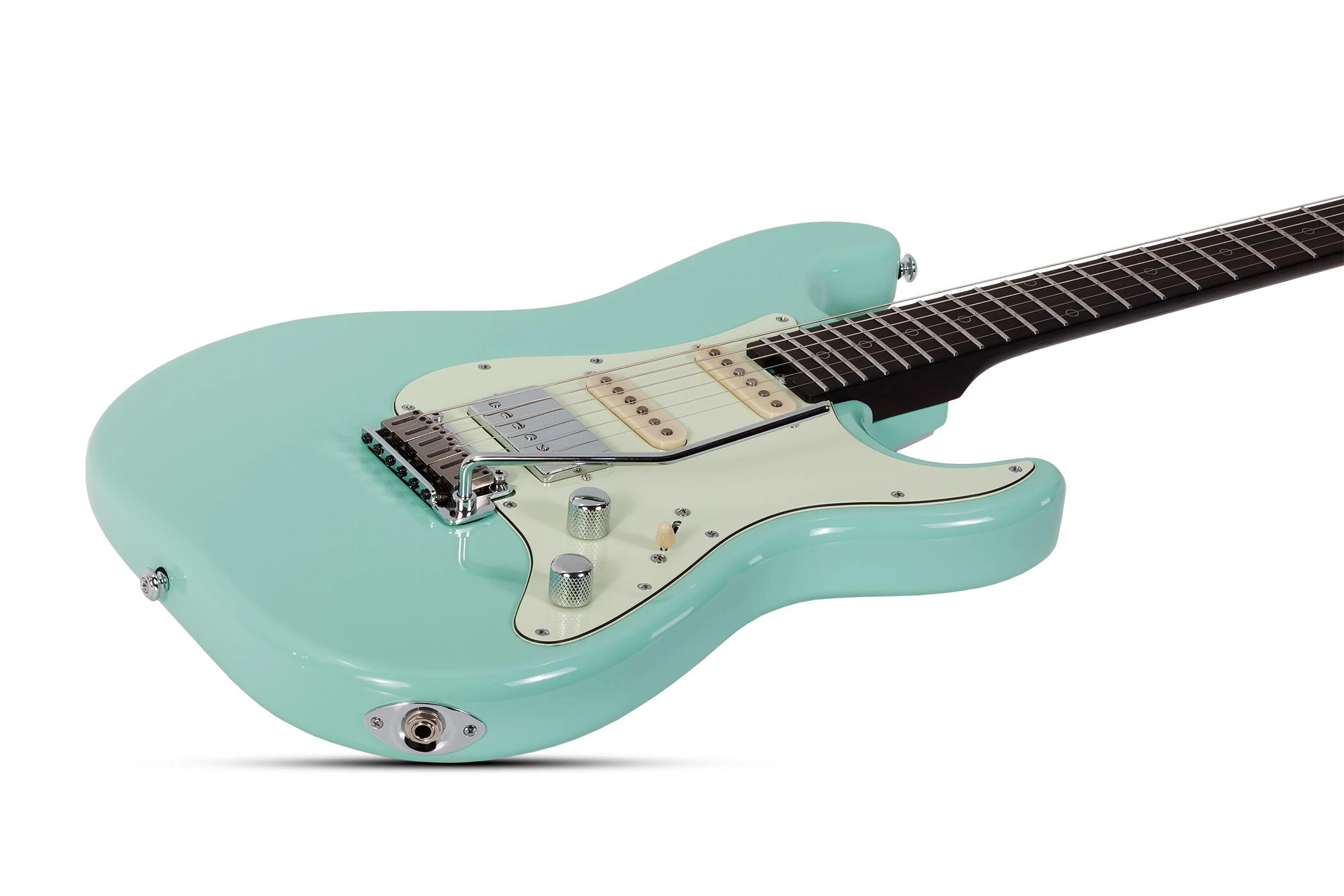 Schecter Nick Johnston Traditional 10th Anniversary HSS Atomic Green - Nick Johnston Traditional HSS 10th Anniversary Atomic Green 1154 MF TILT.jpg
