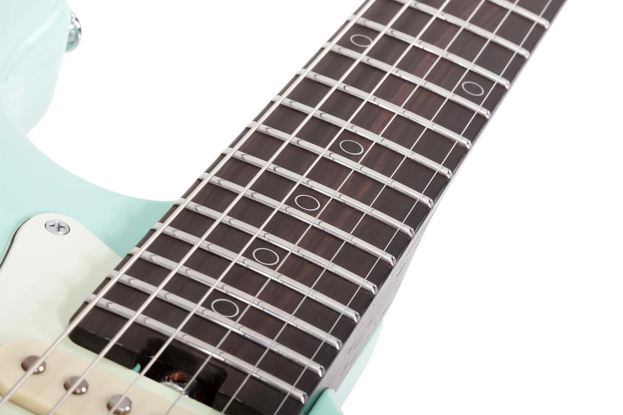 Schecter Nick Johnston Traditional 10th Anniversary HSS Atomic Green - Nick Johnston Traditional HSS 10th Anniversary Atomic Green 1154 NECK.jpg