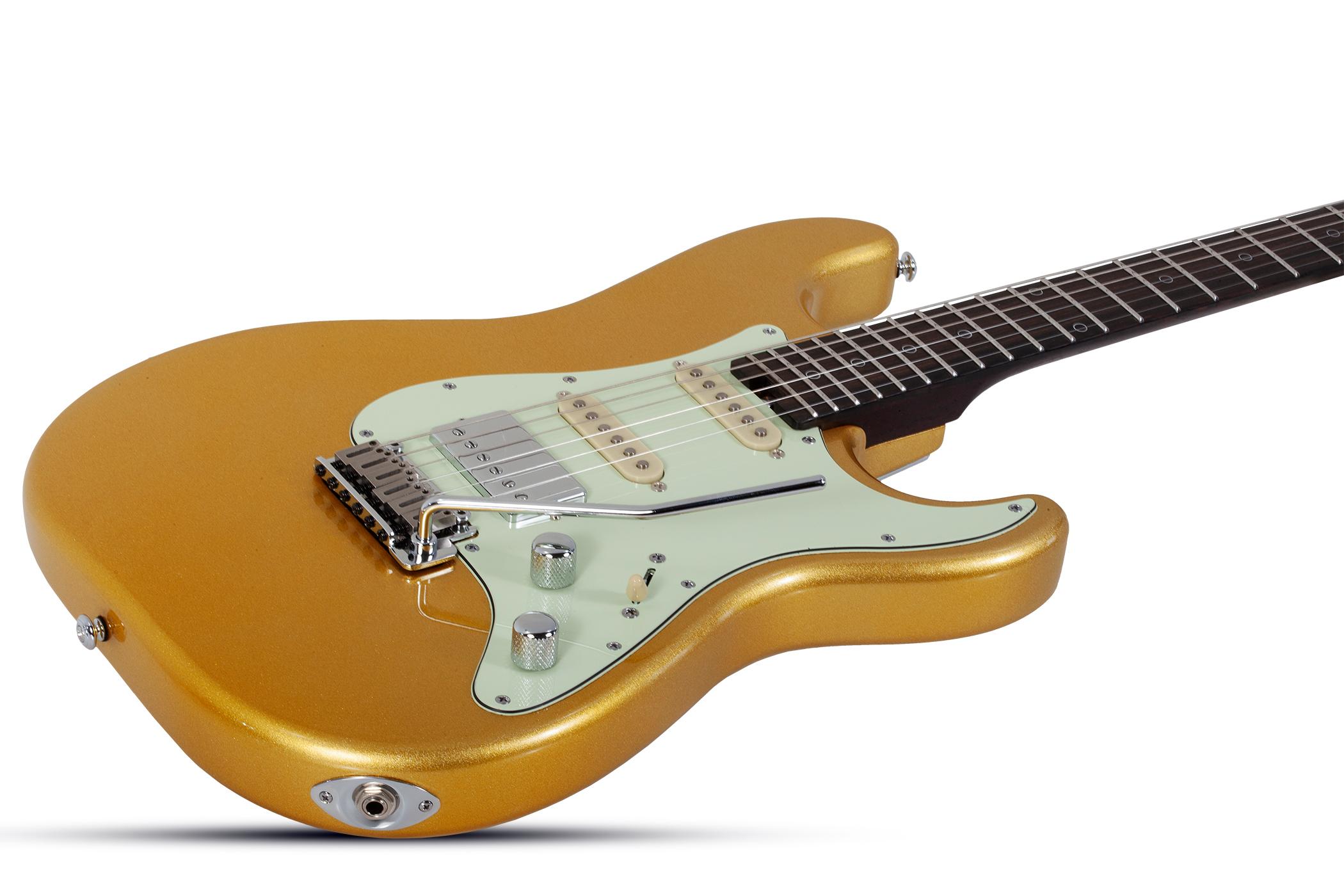 Schecter Nick Johnston Traditional 10th Anniversary HSS Atomic Saffron - Nick Johnston Traditional HSS 10th Anniversary Atomic Saffron 1155 MF TILT copy.jpg