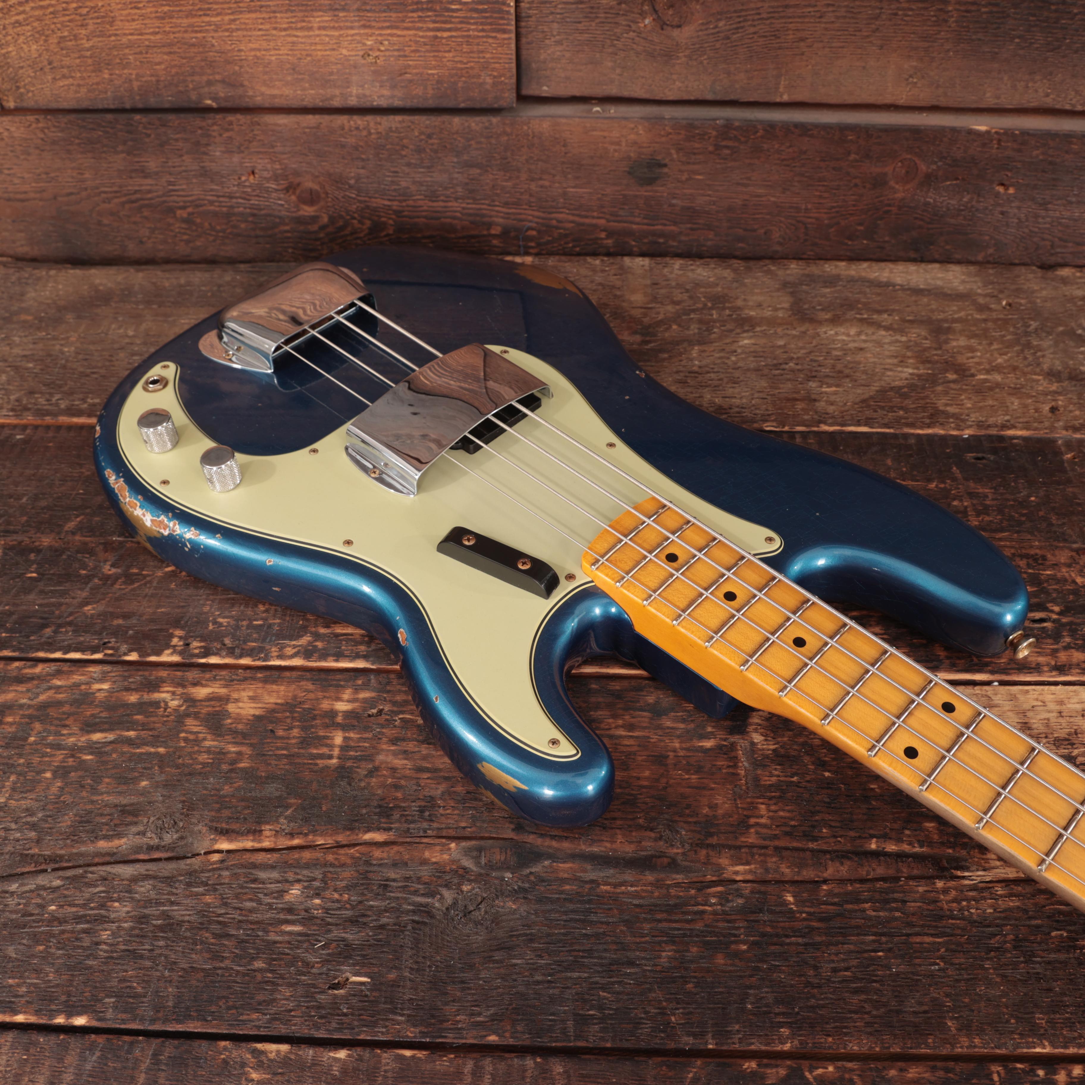 Fender Custom Shop '59 P-Bass Guitar in Faded Baltic Blue Roasted Ash Relic - R143704 (12).jpg