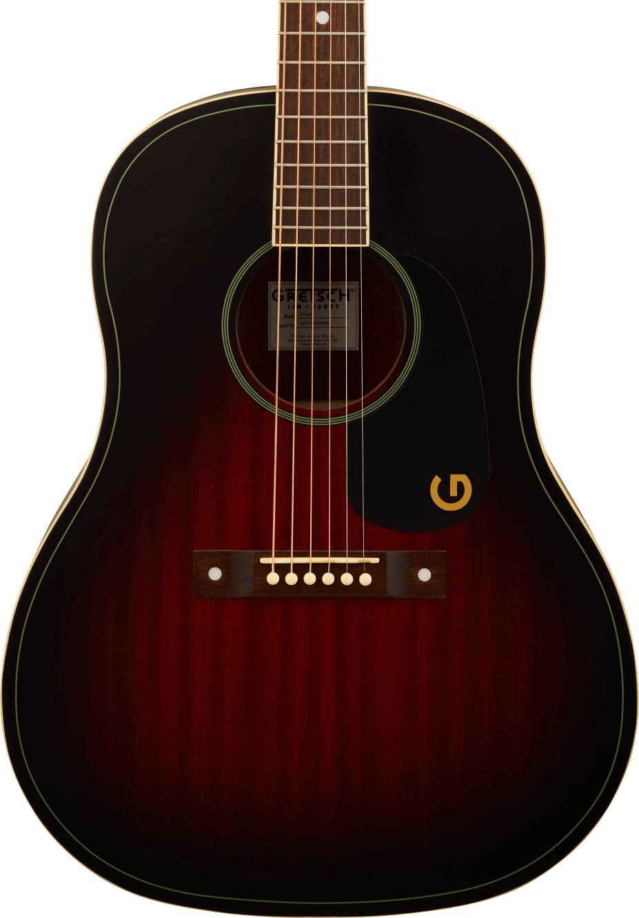 Gretsch Jim Dandy Dreadnought in Deep Cherry Burst - 2711200530_gre_ins_frt_1_rr cropped.jpg