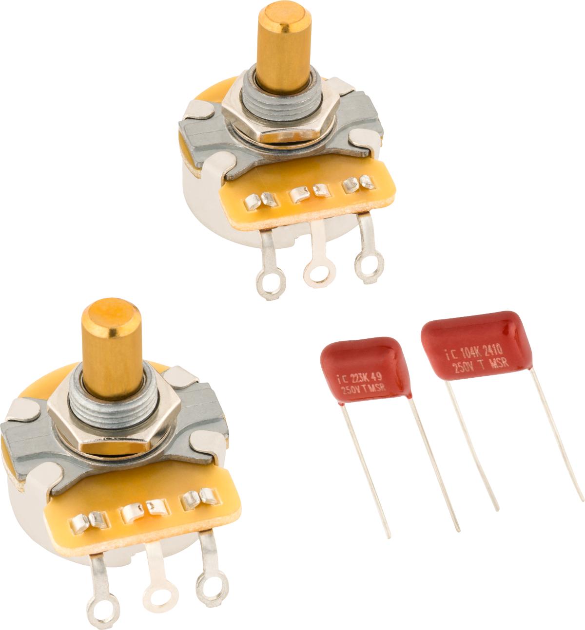 Fender Telecaster Solid Shaft Potentiometer and Capacitor Kit - 0990831002_fen_acc_frt_1_nr.jpg