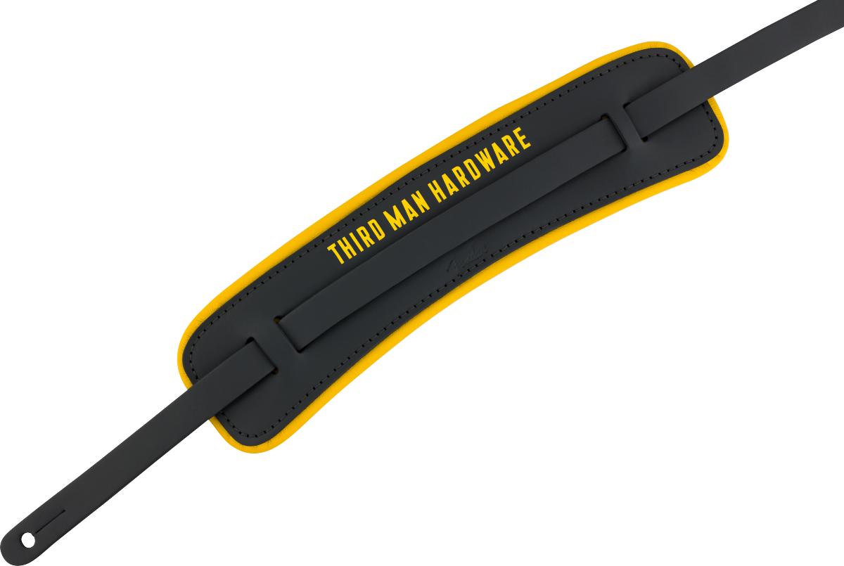 Fender x Third Man Hardware Leather Strap in Black-Yellow - 0990689029_fen_acc_dtl_1_nr.jpg
