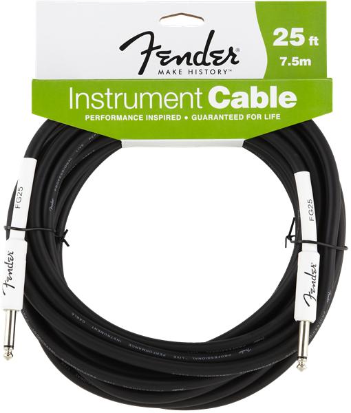 Fender 25 Ft 7.5M Inst Cable Black Rubber - 0990820009_merch_frt_001_nr.jpg