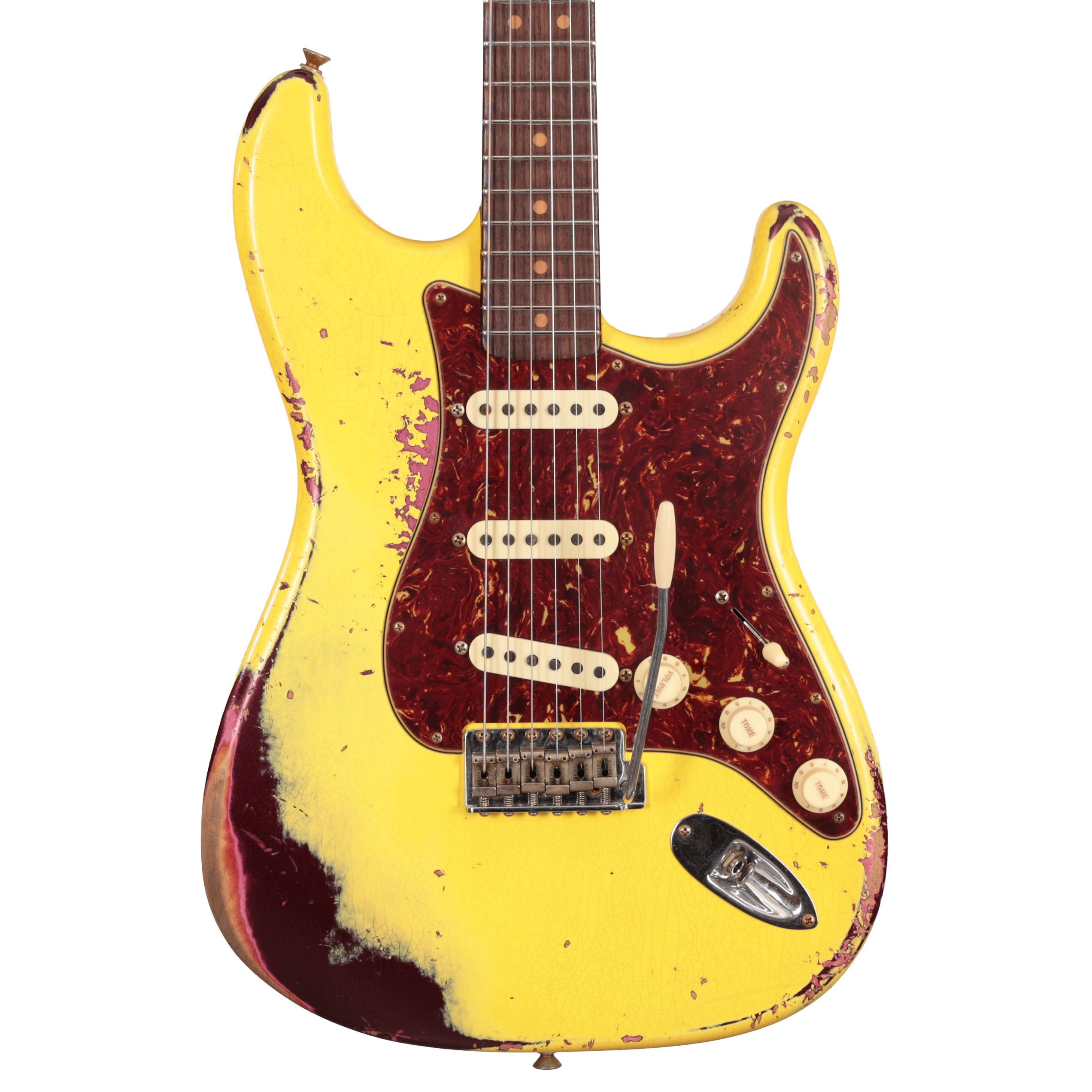 Fender Custom Shop '65 Stratocaster Heavy Relic in Faded Aged Graffiti Yellow over Oxblood - 9237002873 (2).JPG