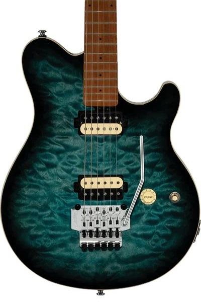 Sterling by Music Man AX50 Axis Electric Guitar in Yucatan Blue - ST-AX50QM-LVB-M2-FRONT-FULL_49f1a578-0acf-4255-8276-da0bb1c4bf11_1200x_compressed-hero.jpg