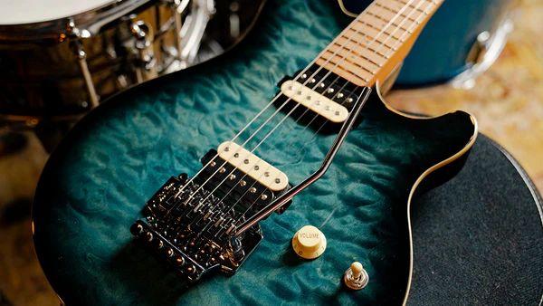 Sterling by Music Man AX50 Axis Electric Guitar in Yucatan Blue - AX50QM-pickups_600x_compressed.jpg