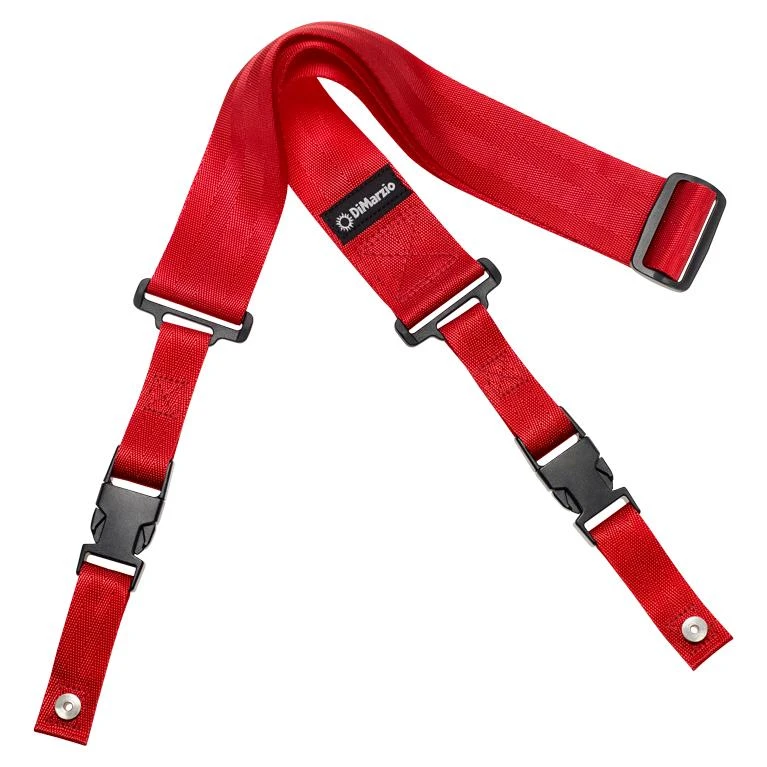 Dimarzio ClipLock 2" Nylon Strap in Red - Short Length - DD2200RDS.jpg