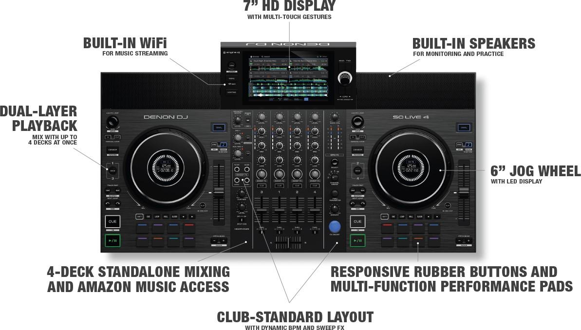 Denon DJ SC LIVE 4 4-Deck Standalone DJ Controller - SCLIVE4XUK_6.jpg