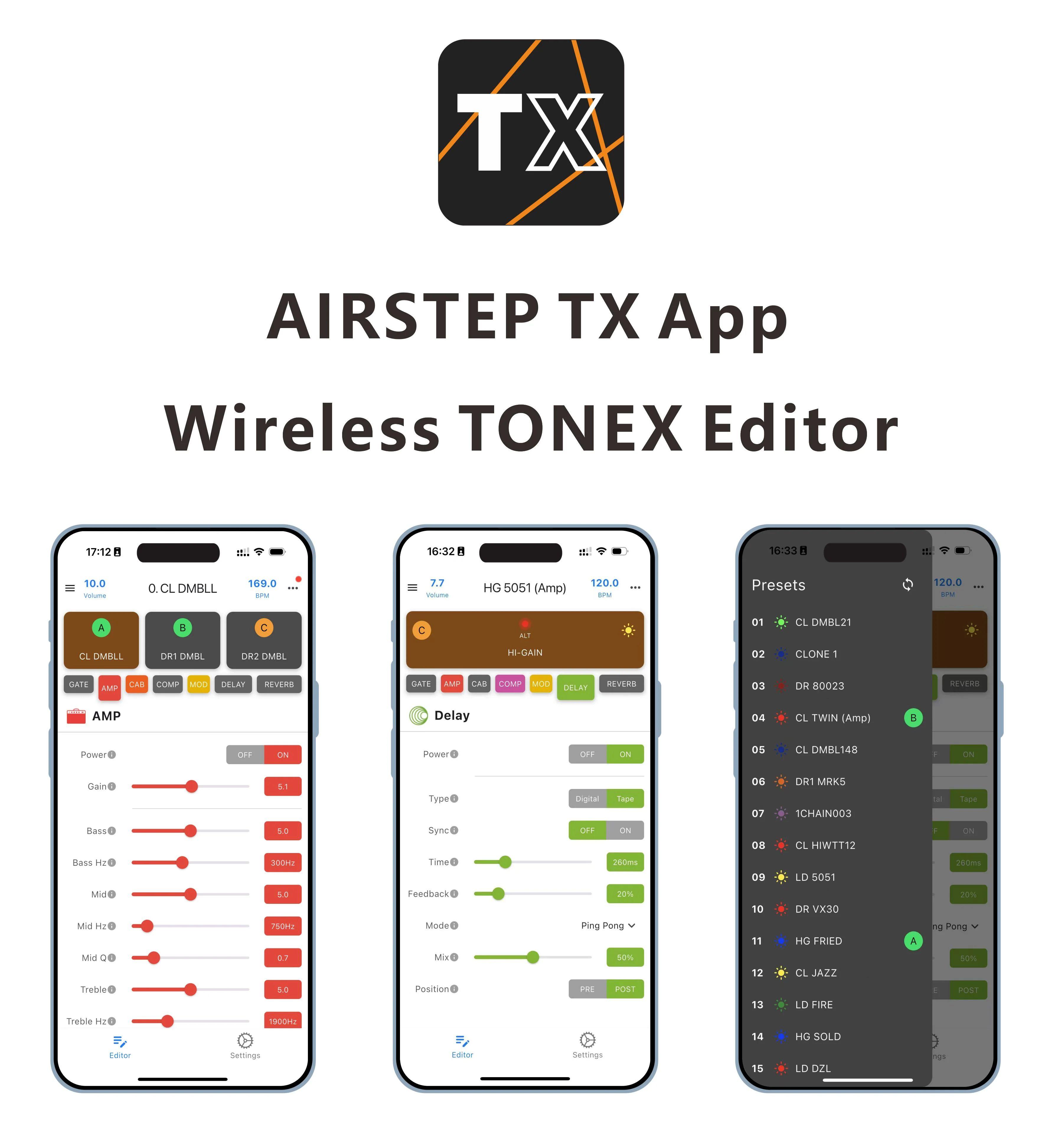 XSONIC AIRSTEP TX Edition Smart Controller Footswitch For Tonex