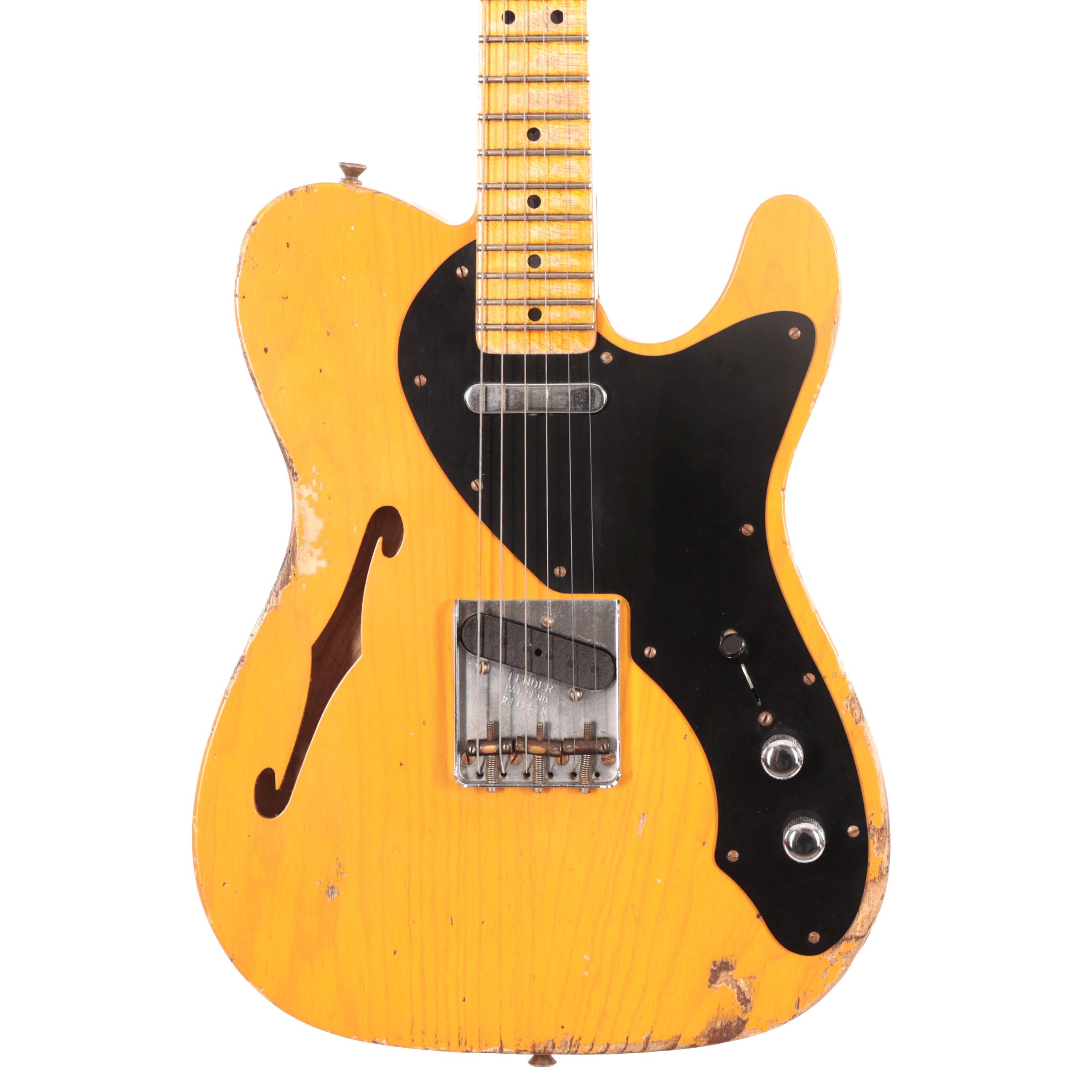Second Hand Fender Custom Shop Thinline Tele Heavy Relic in Butterscotch 851 - SH-114-1851 (2).jpg